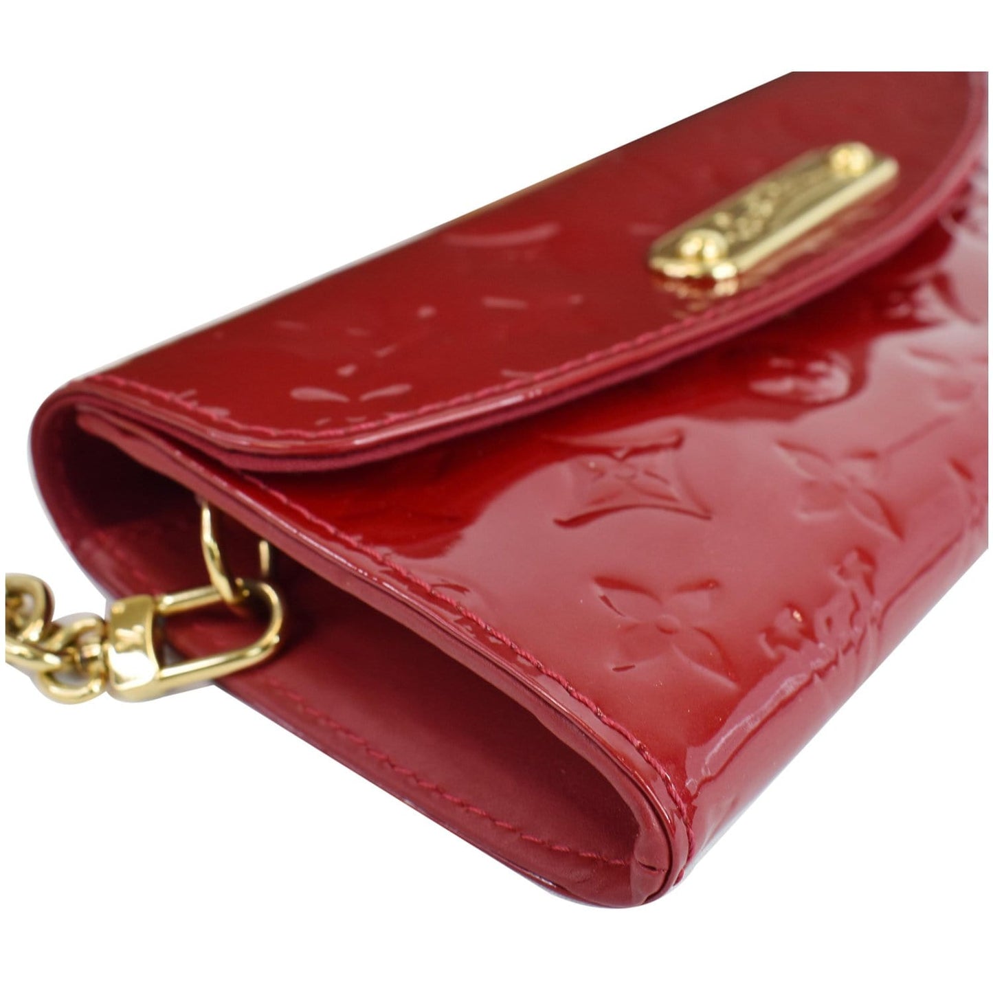 LOUIS VUITTON Sunset Boulevard Monogram Vernis Shoulder Bag Red