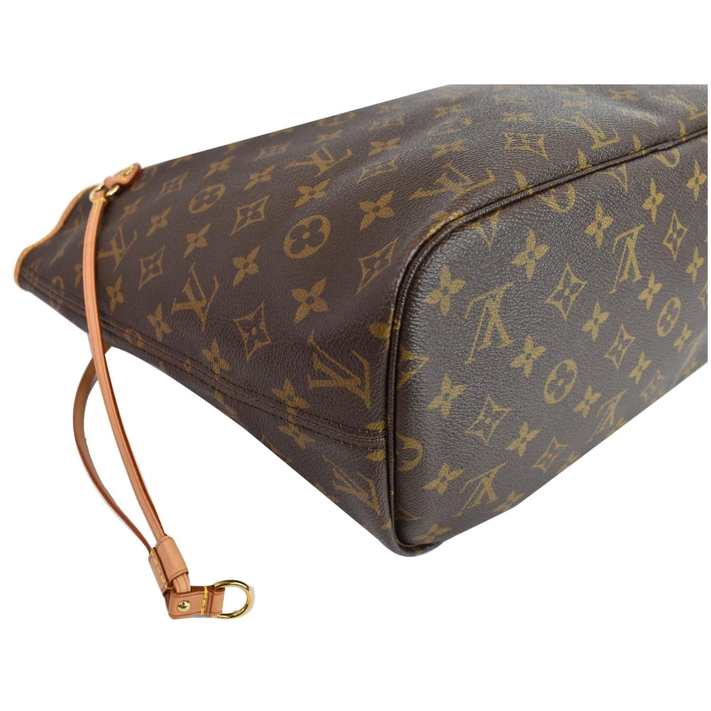 LOUIS VUITTON Neverfull MM Monogram Canvas Tote Shoulder Bag Brown