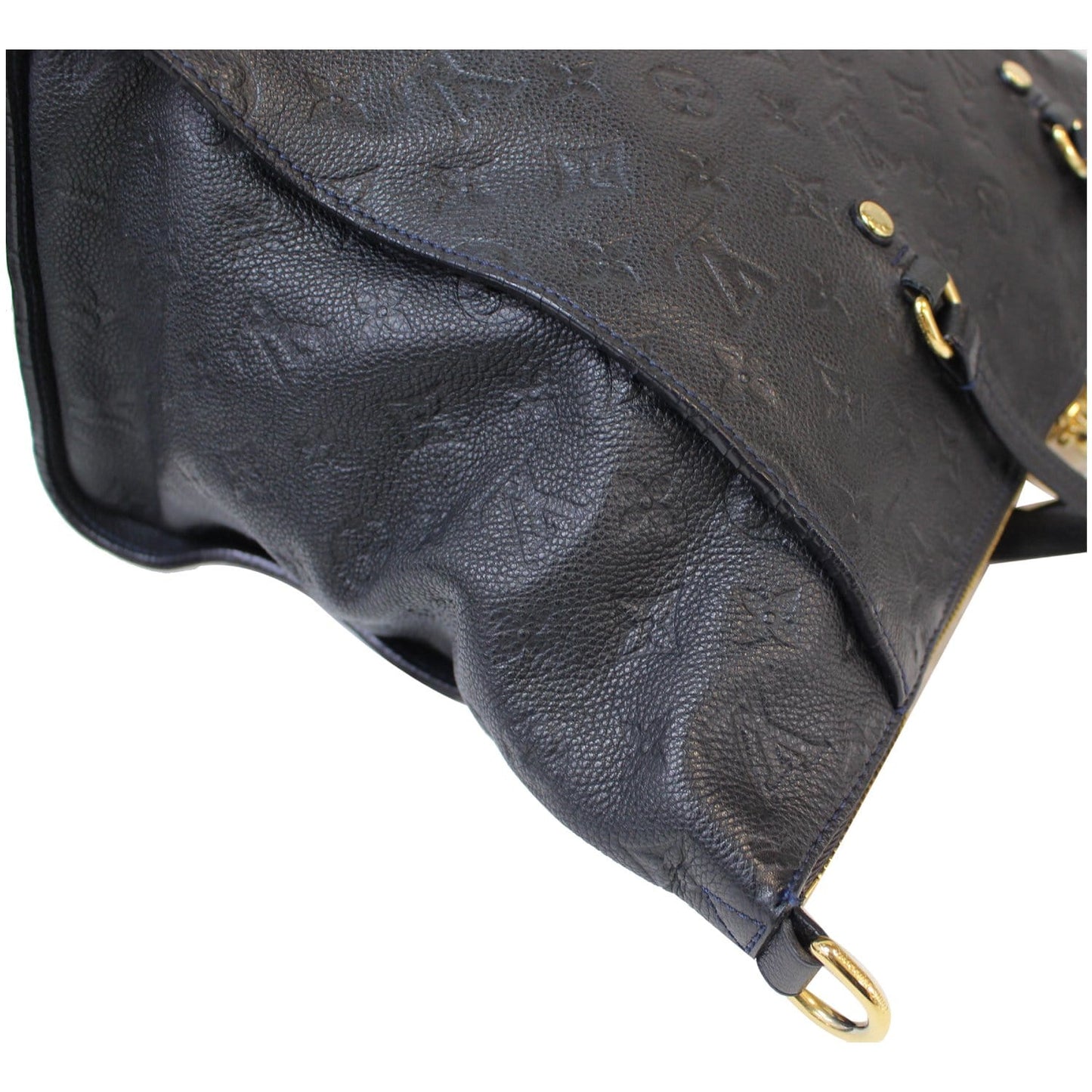 LOUIS VUITTON Lumineuse PM Monogram Empreinte Leather Shoulder Bag Black