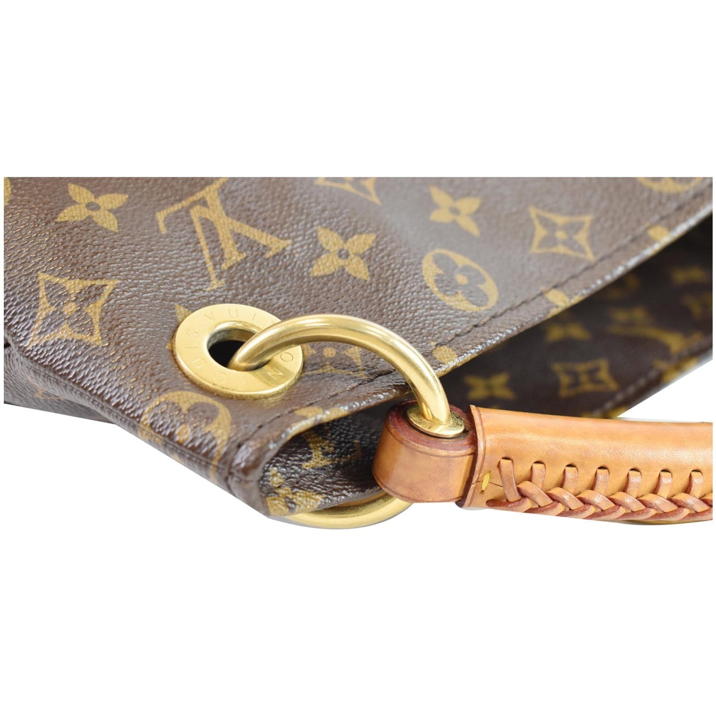 LOUIS VUITTON Artsy MM Monogram Canvas Shoulder Bag Brown