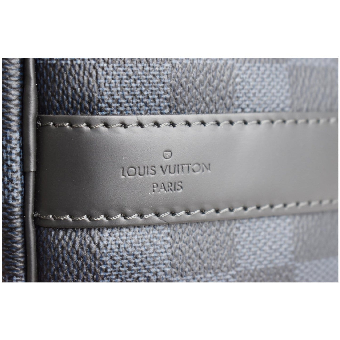 LOUIS VUITTON Keepall Bandouliere 55 Damier Graphite Travel Bag Black