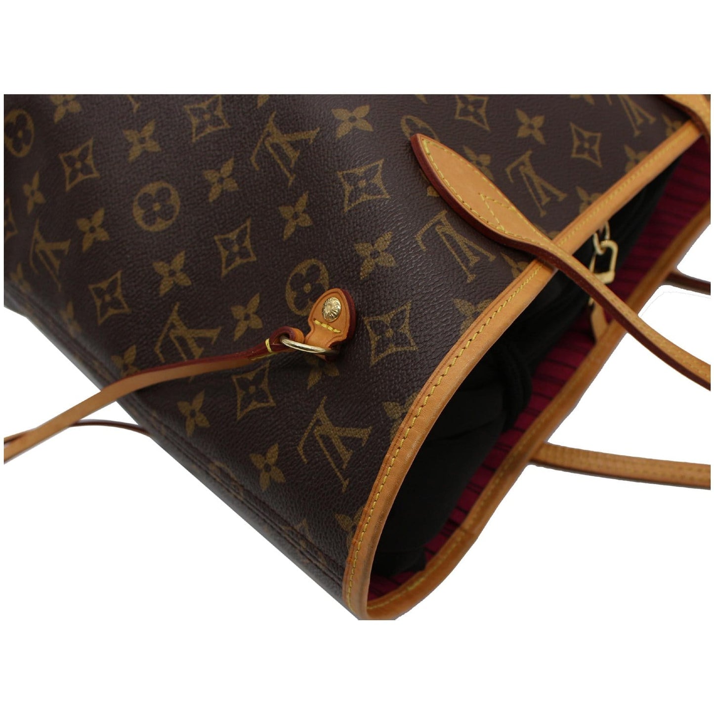 LOUIS VUITTON Neverfull MM Monogram Canvas Tote Bag Brown