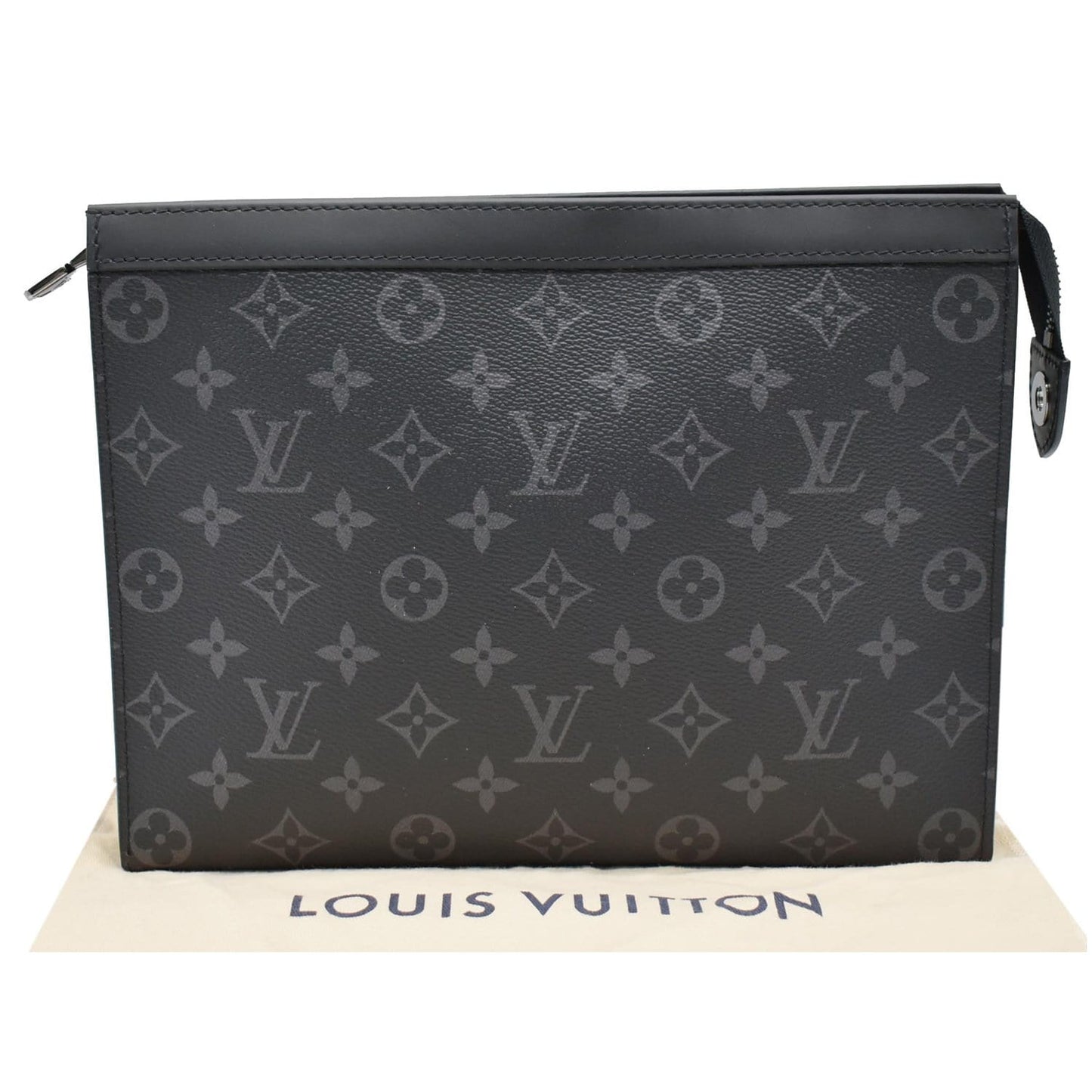LOUIS VUITTON Voyage MM Monogram Eclipse Pochette Bag Black - 10% OFF