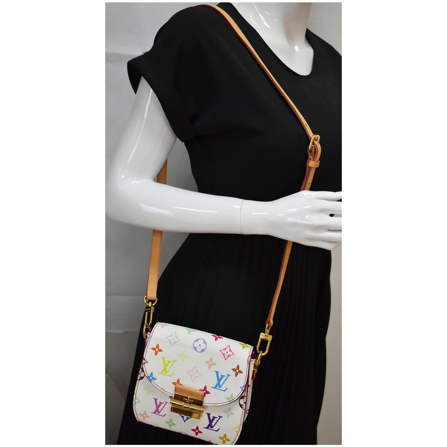 LOUIS VUITTON Heartbreaker Monogram Multicolor Canvas Crossbody Bag White
