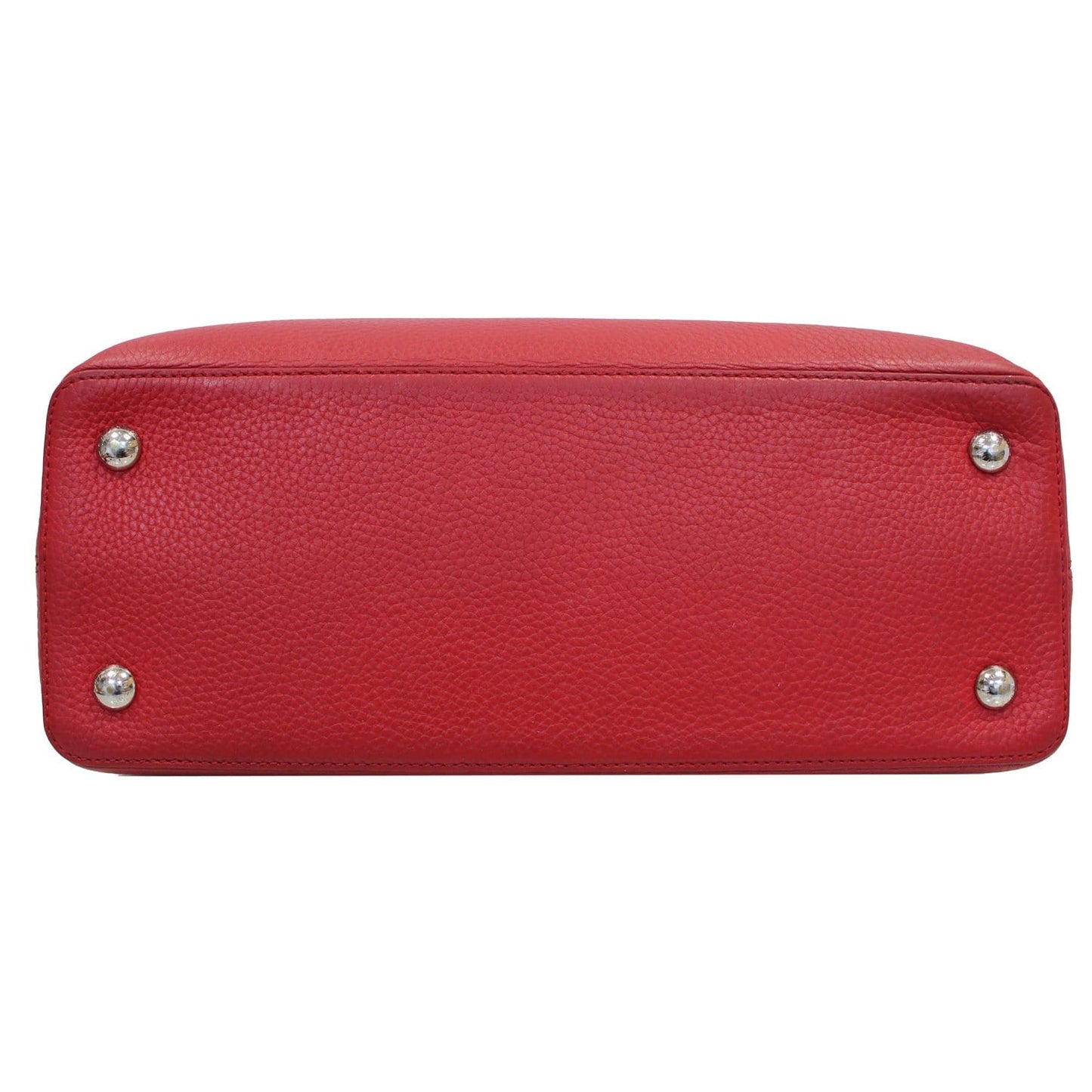 LOUIS VUITTON Capucines Taurillon Leather/Python Shoulder Bag Scarlet