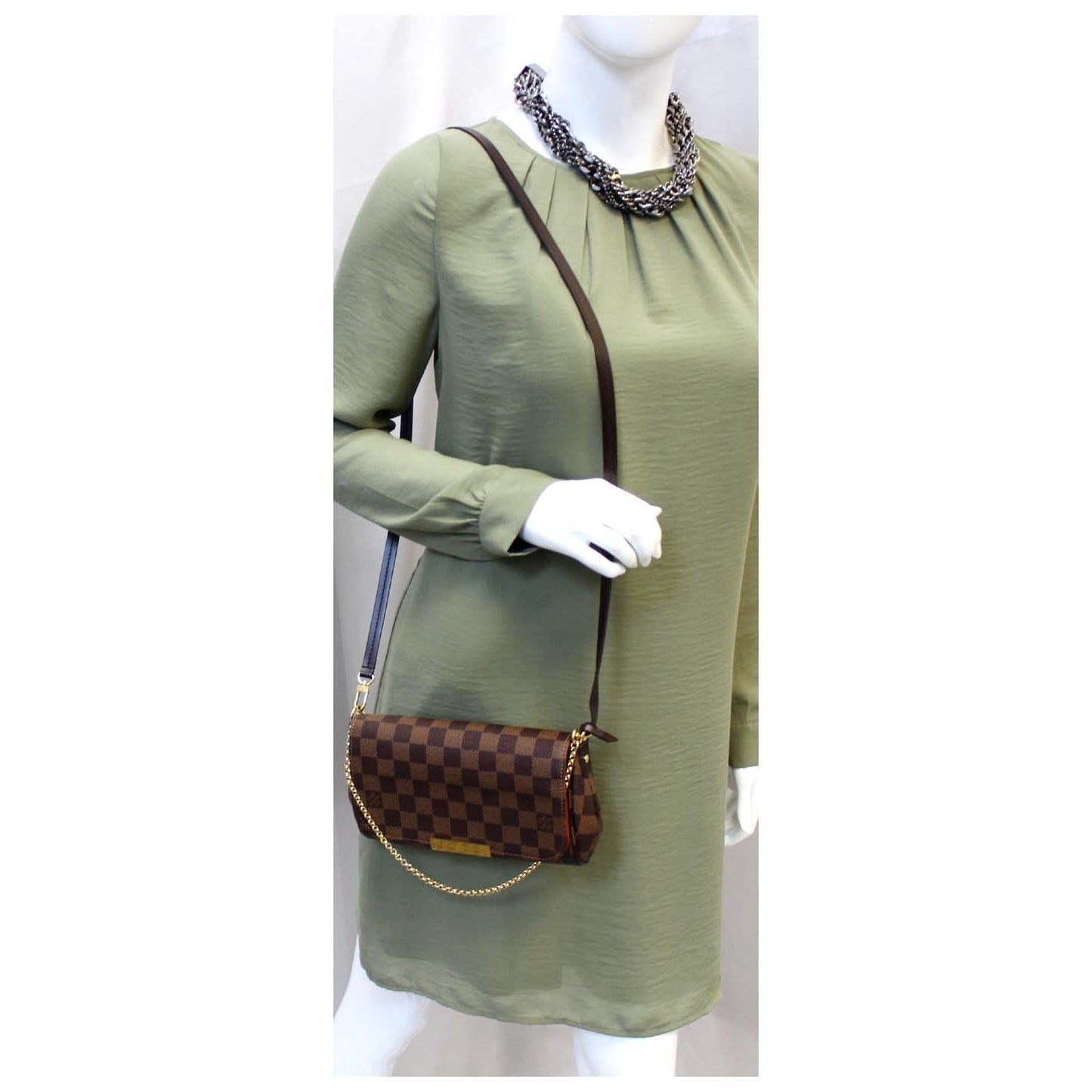 LOUIS VUITTON Favorite PM Damier Ebene Shoulder Crossbody Bag