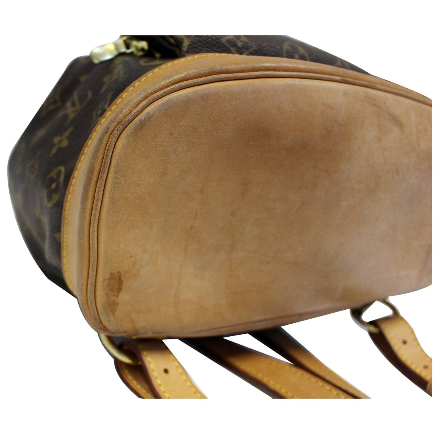 LOUIS VUITTON Montsouris MM Monogram Canvas Backpack Bag Brown
