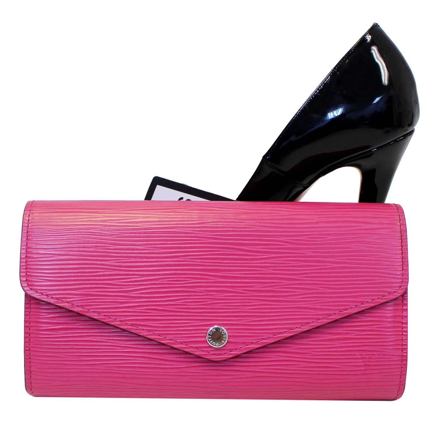 LOUIS VUITTON Sarah Epi Leather Wallet Pink