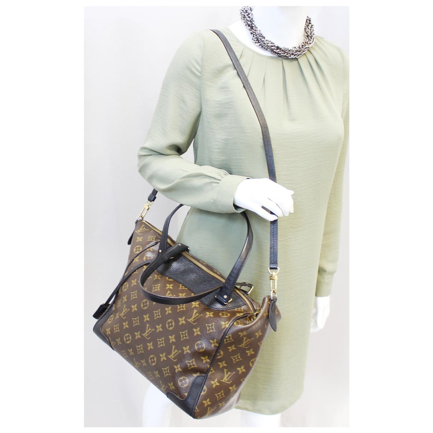 LOUIS VUITTON Estrela NM Monogram Canvas Shoulder Bag Noir Black