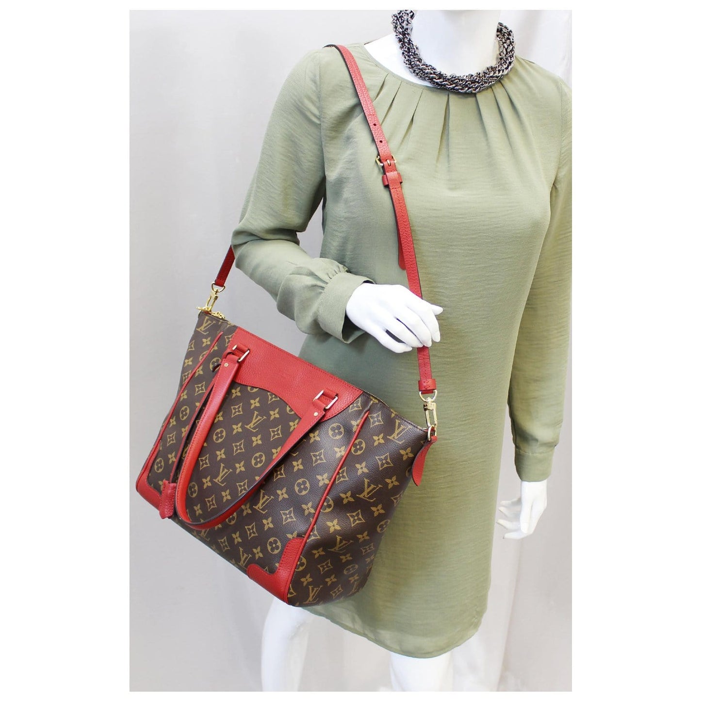 LOUIS VUITTON Estrela NM Monogram Canvas Shoulder Bag Cherry