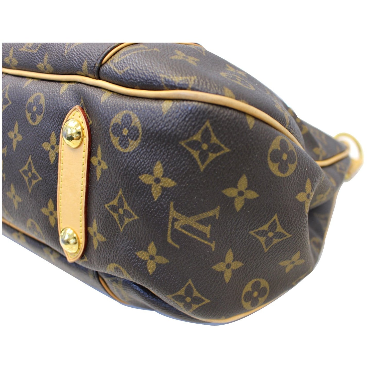 LOUIS VUITTON Galliera PM Monogram Canvas Shoulder Handbag Brown