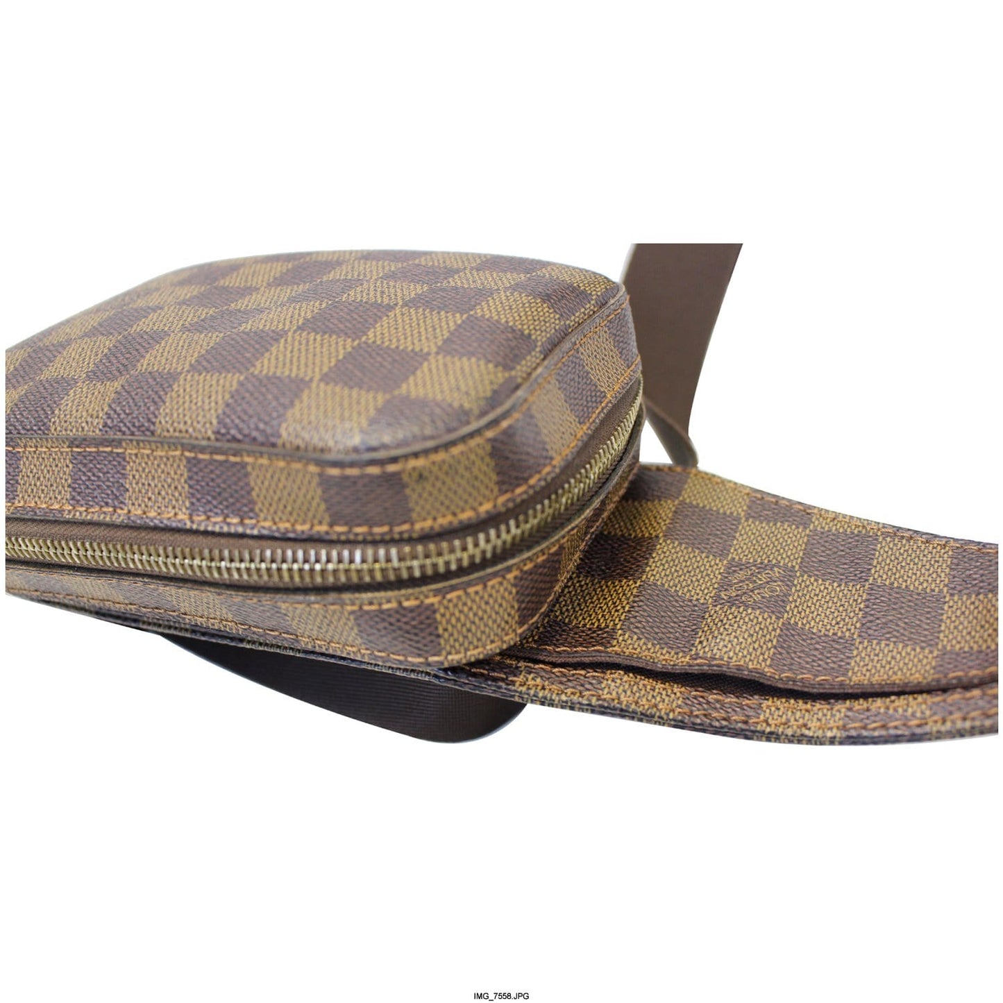 LOUIS VUITTON Geronimos Damier Ebene Hip Bag Brown