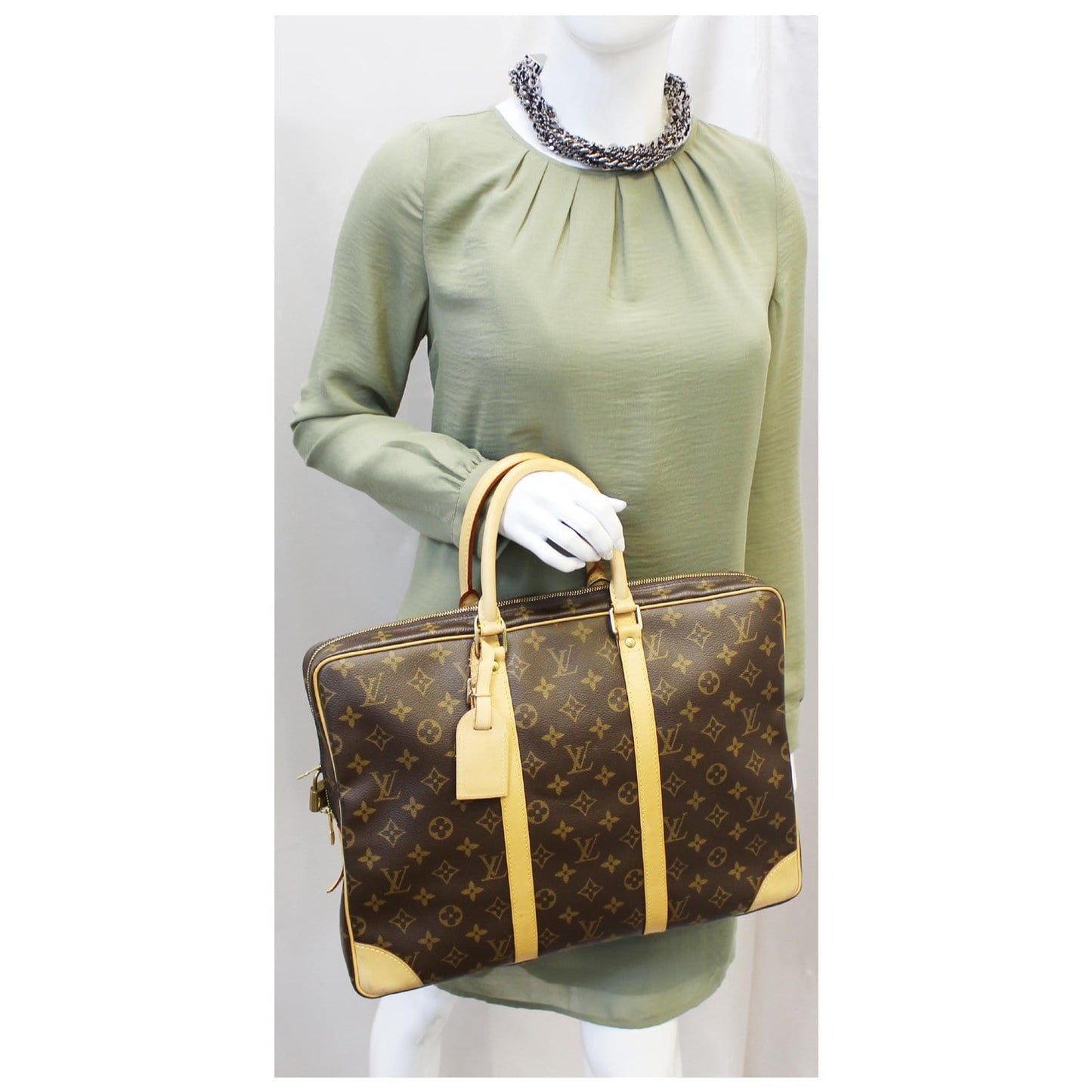 LOUIS VUITTON Porte-Documents Voyage Monogram Canvas Briefcase Bag