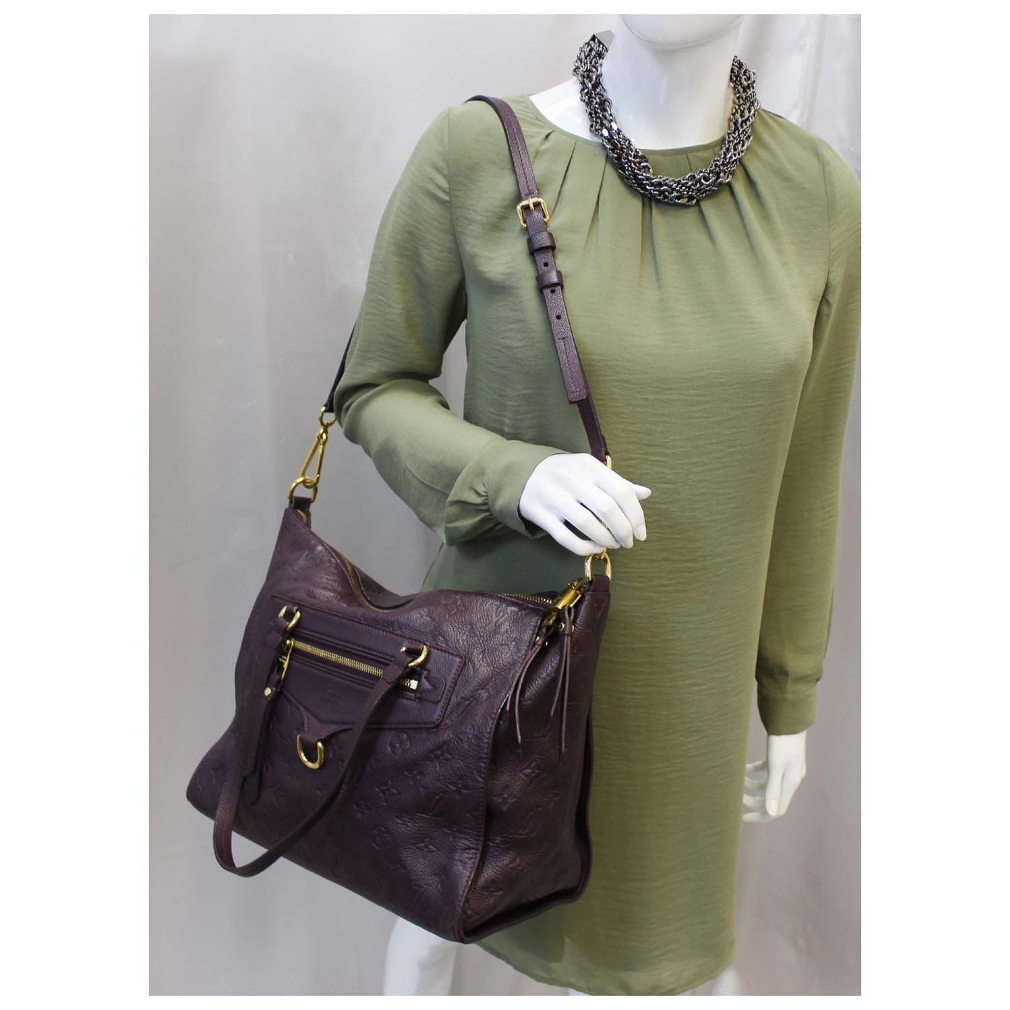LOUIS VUITTON Lumineuse PM Monogram Empreinte Leather Shoulder Bag