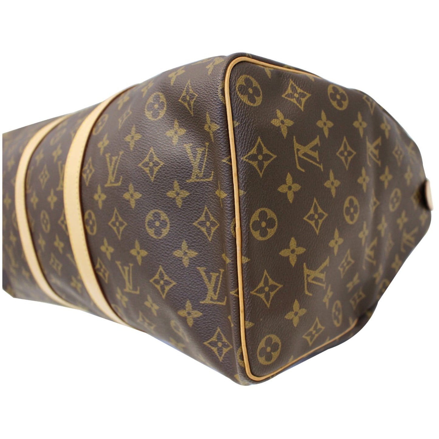 LOUIS VUITTON Keepall 45 Monogram Canvas Duffle Travel Bag Brown
