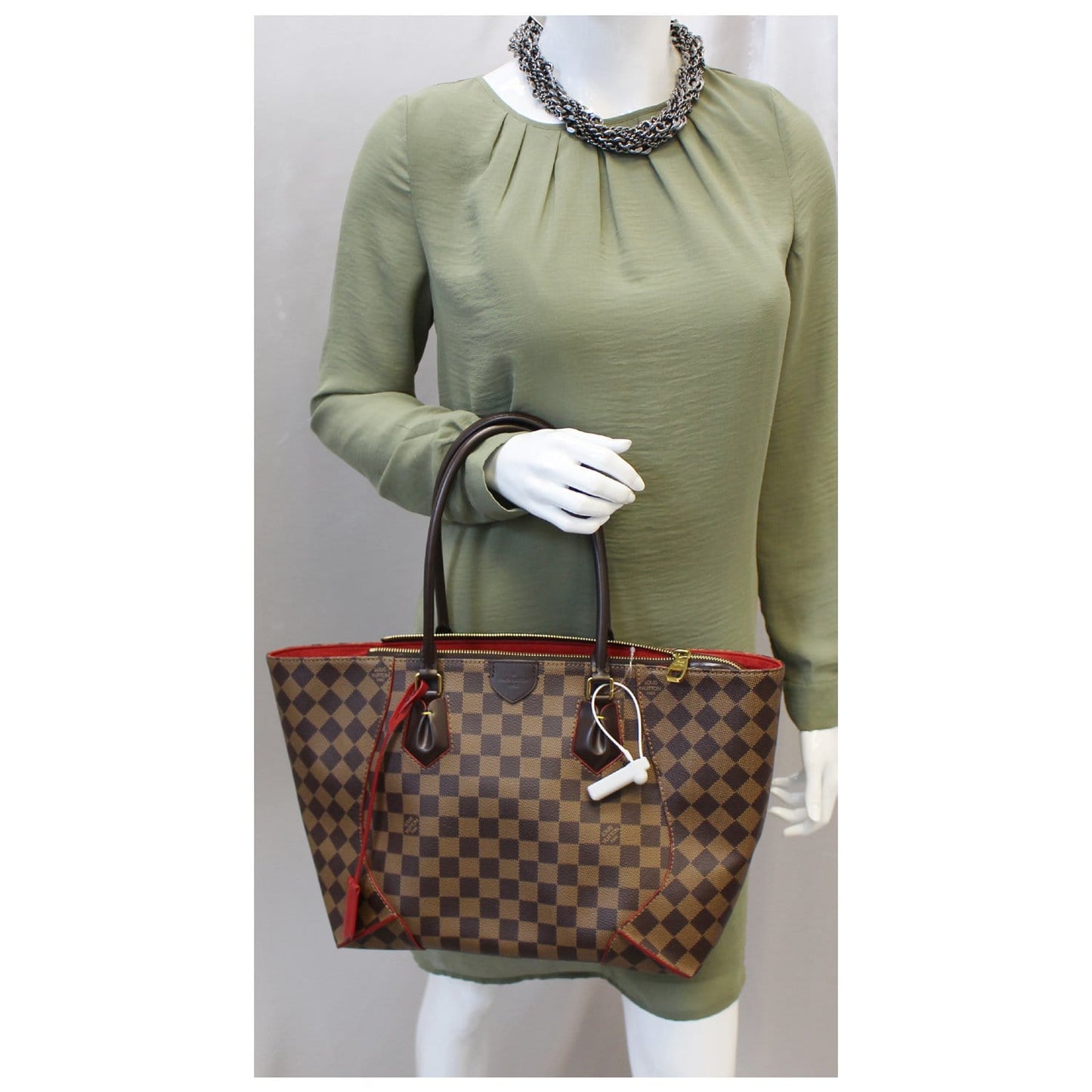 LOUIS VUITTON Caissa MM Damier Ebene Tote Bag - 25% OFF