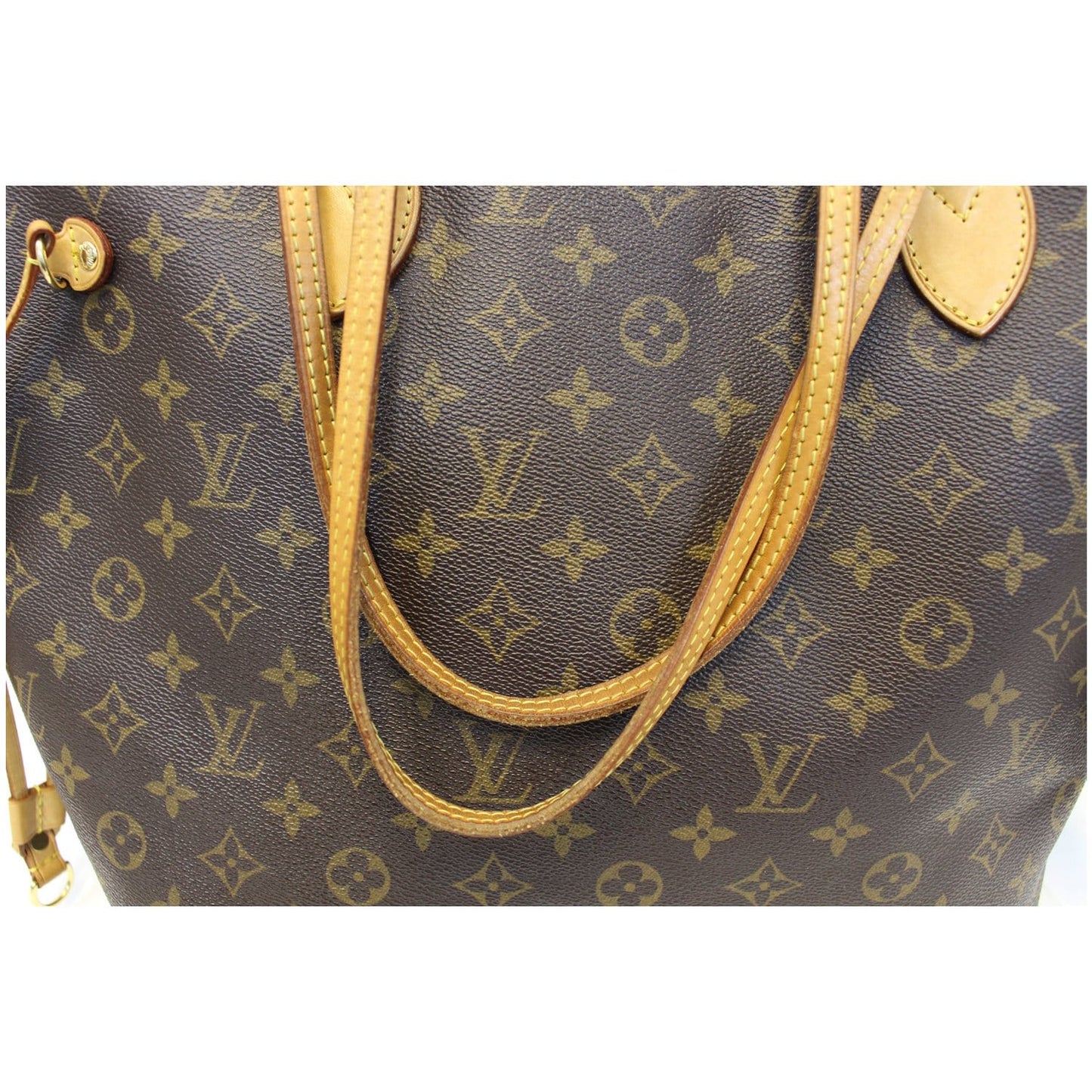 LOUIS VUITTON Neverfull MM Monogram Canvas  Brown Tote Bag