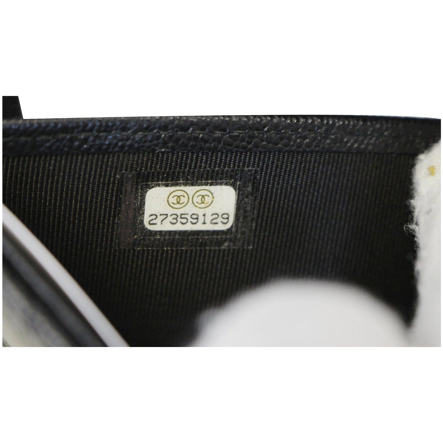 CHANEL Grained Leather Long Flap Wallet Silver-Tone Metal