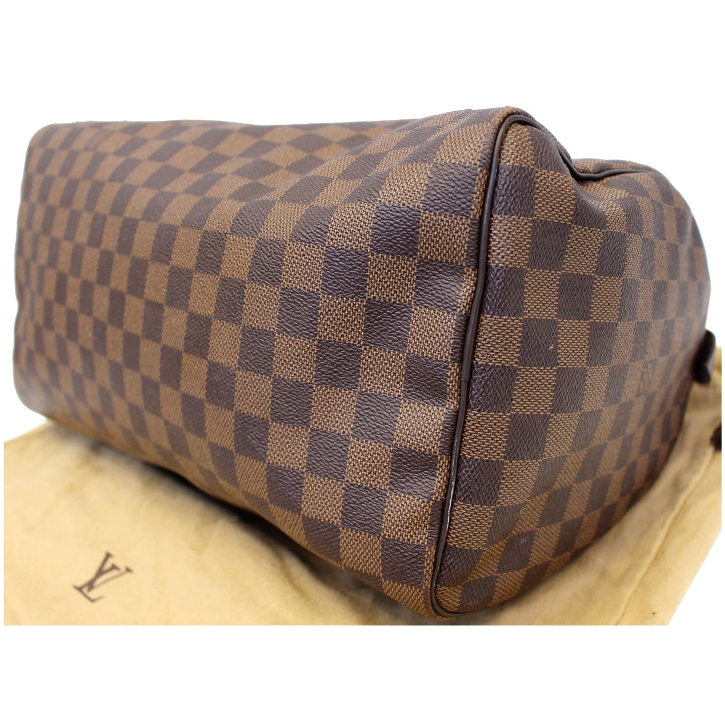 LOUIS VUITTON Speedy 30 Damier Ebene Satchel Bag Brown