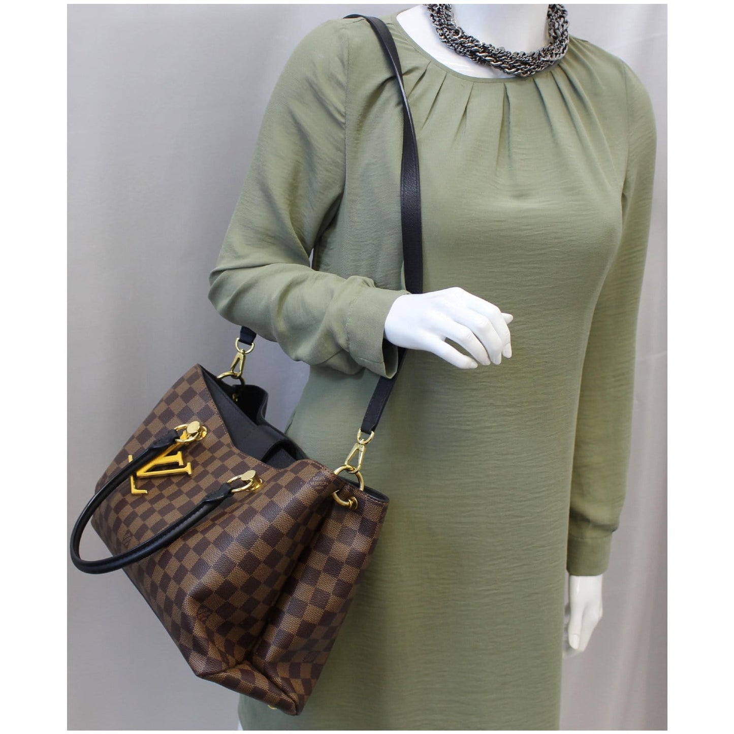 LOUIS VUITTON LV Riverside Damier Ebene Shoulder Bag Noir