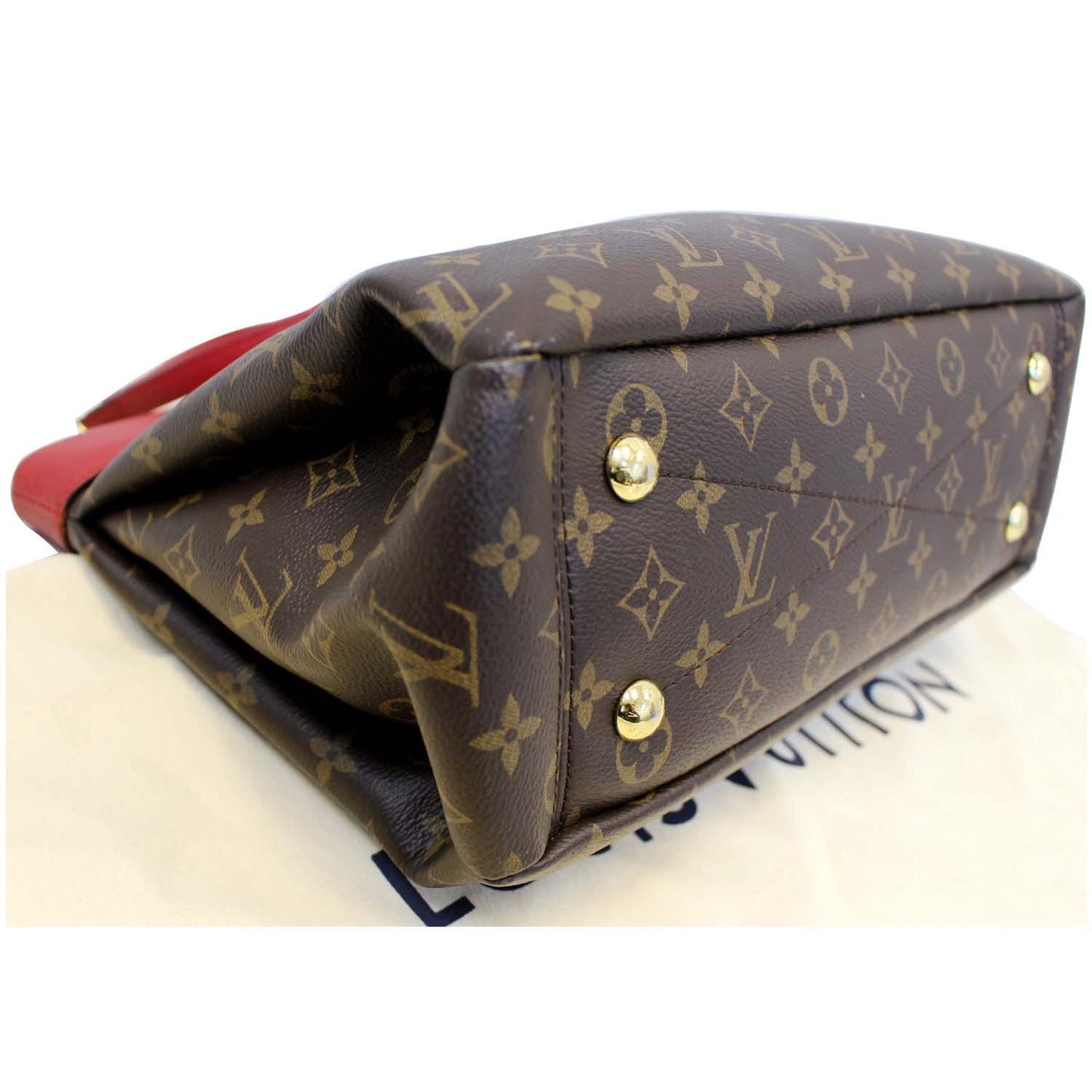LOUIS VUITTON Pallas Chain Shopper Bag Monogram Canvas Cherry
