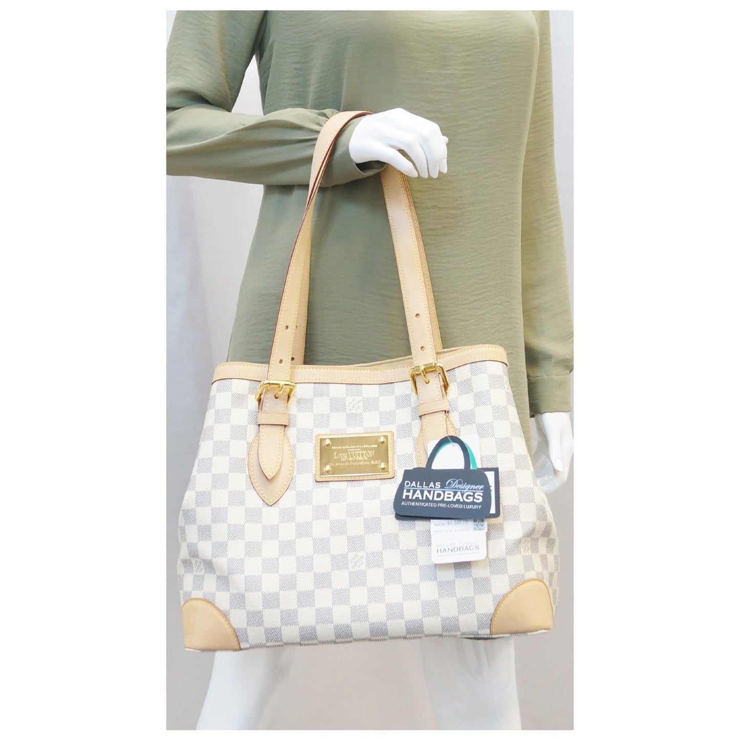 Louis Vuitton Hampstead MM Damier Azur Shoulder Bag