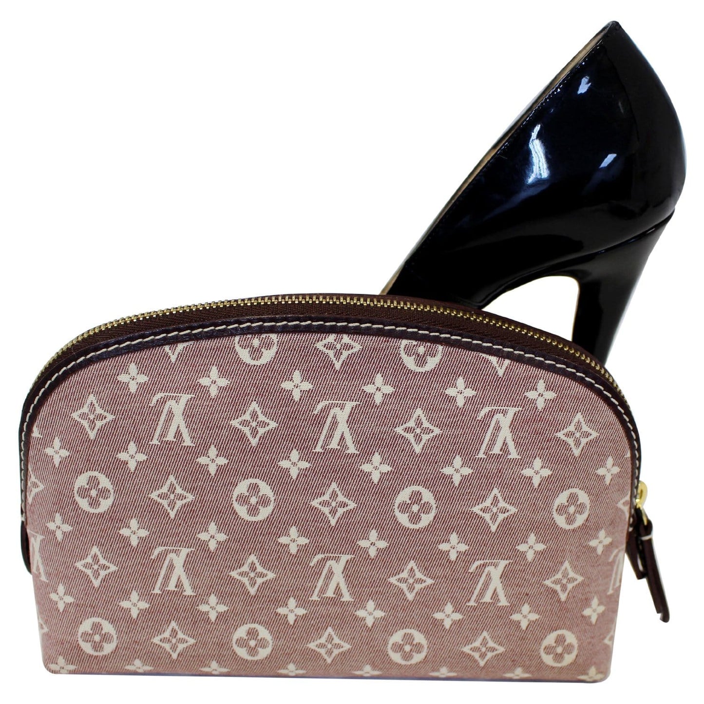 LOUIS VUITTON Pochette Monogram Idylle Cosmetic Pouch Sepia