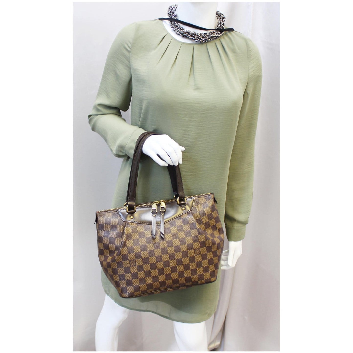 LOUIS VUITTON Westminster PM Damier Ebene Shoulder Bag Brown