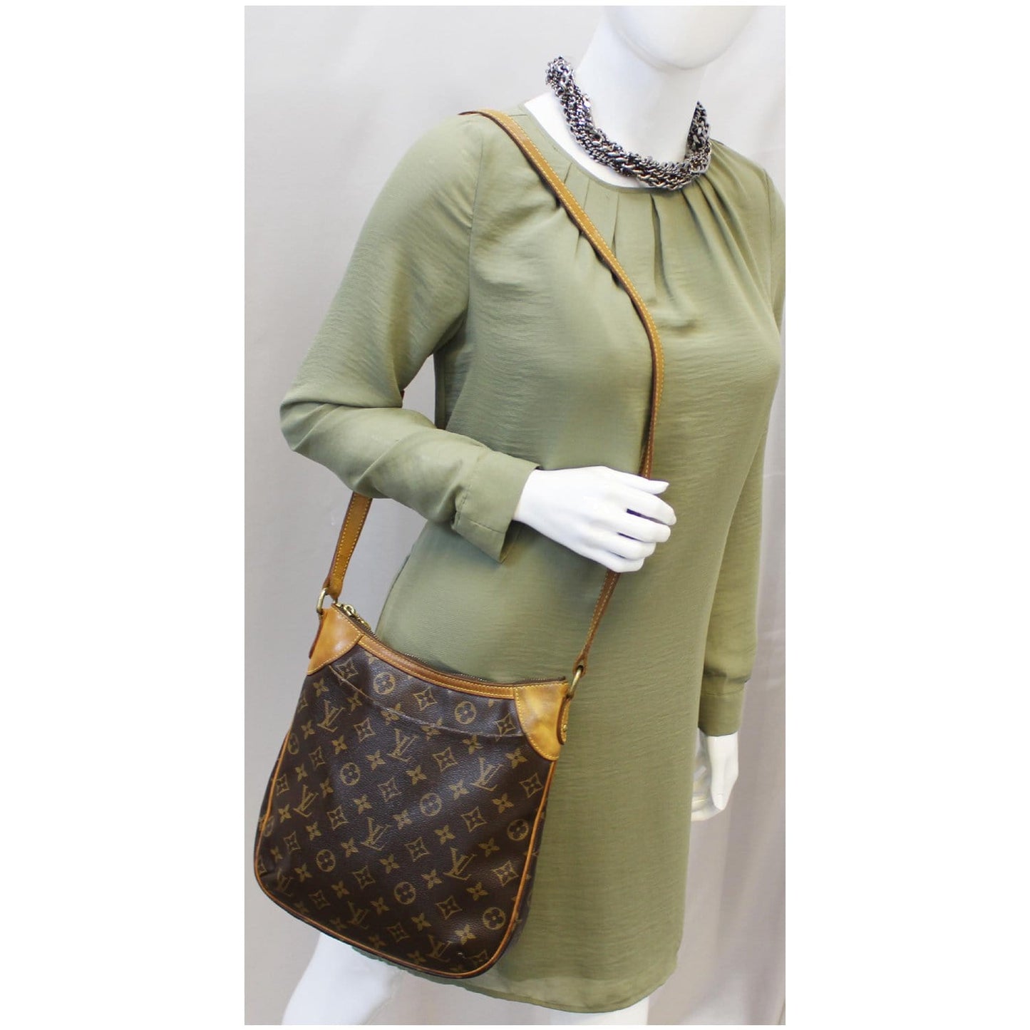 LOUIS VUITTON Odeon PM Monogram Canvas Shoulder Crossbody Bag Brown