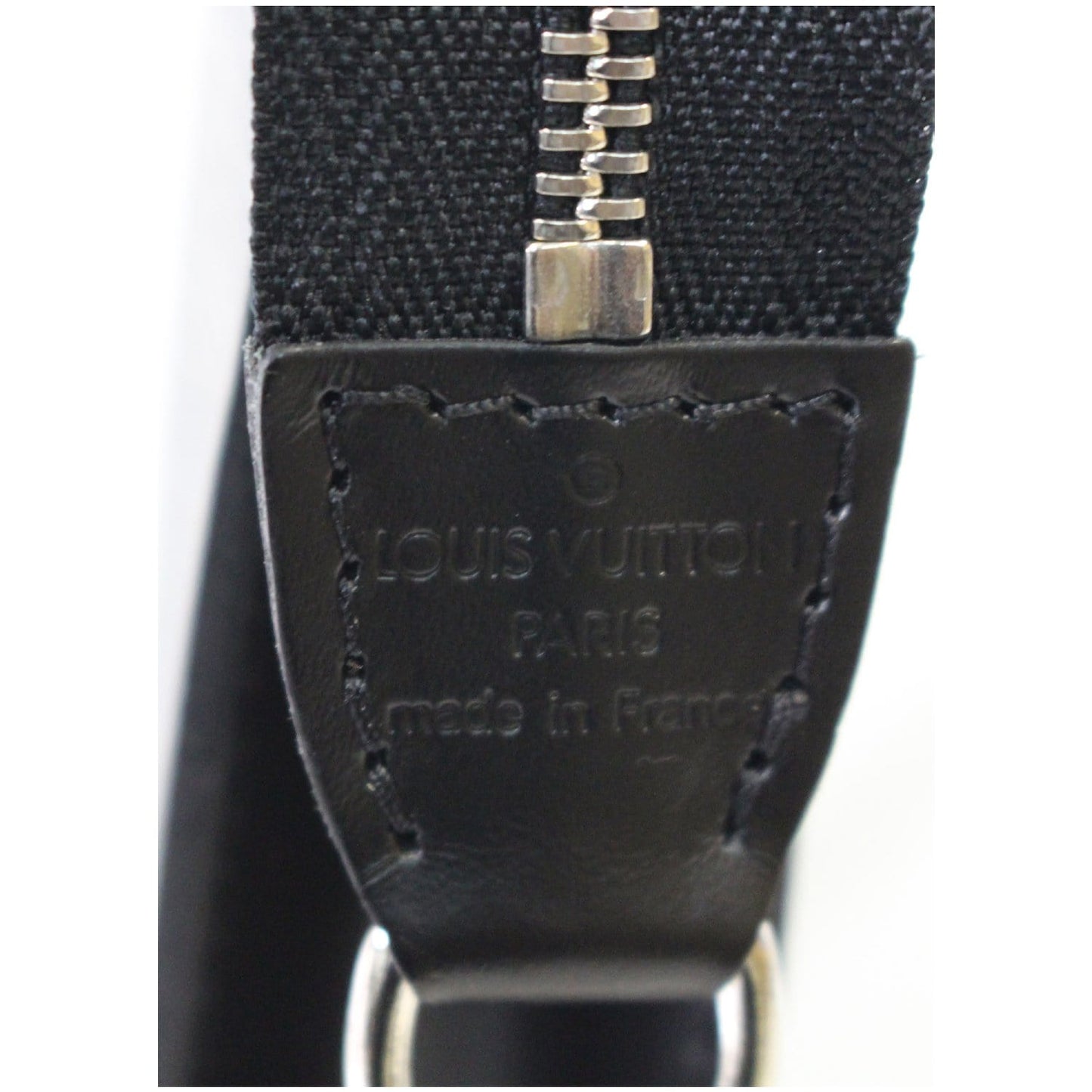 LOUIS VUITTON Pochette Accessoires Epi Leather Pouch Black