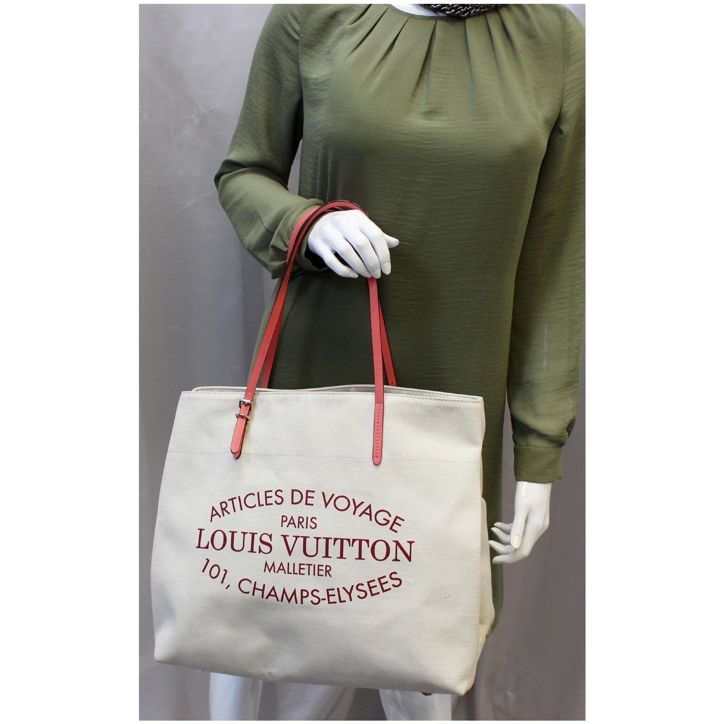 LOUIS VUITTON Articles De Voyage Cabas GM Shoulder Bag White - 25% OFF