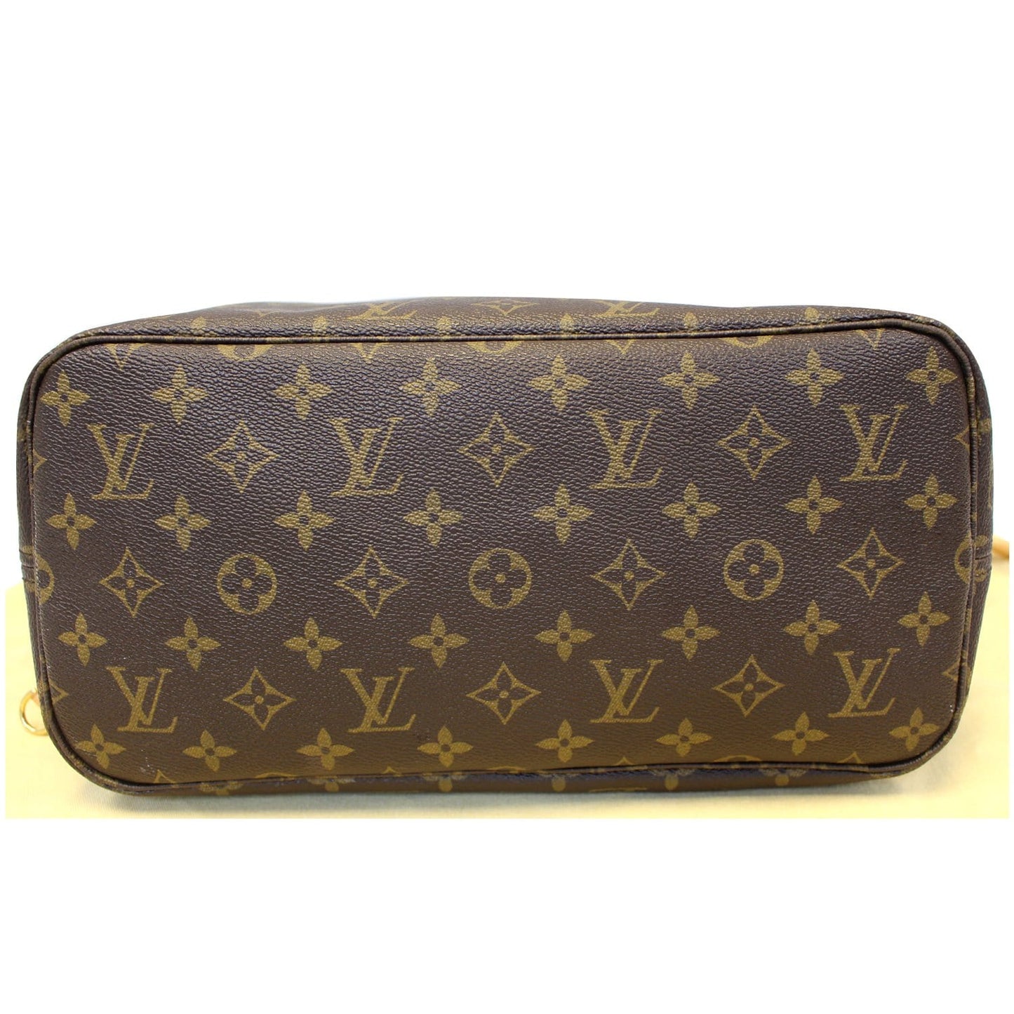 LOUIS VUITTON Neverfull MM Monogram Canvas Tote Shoulder Bag Brown