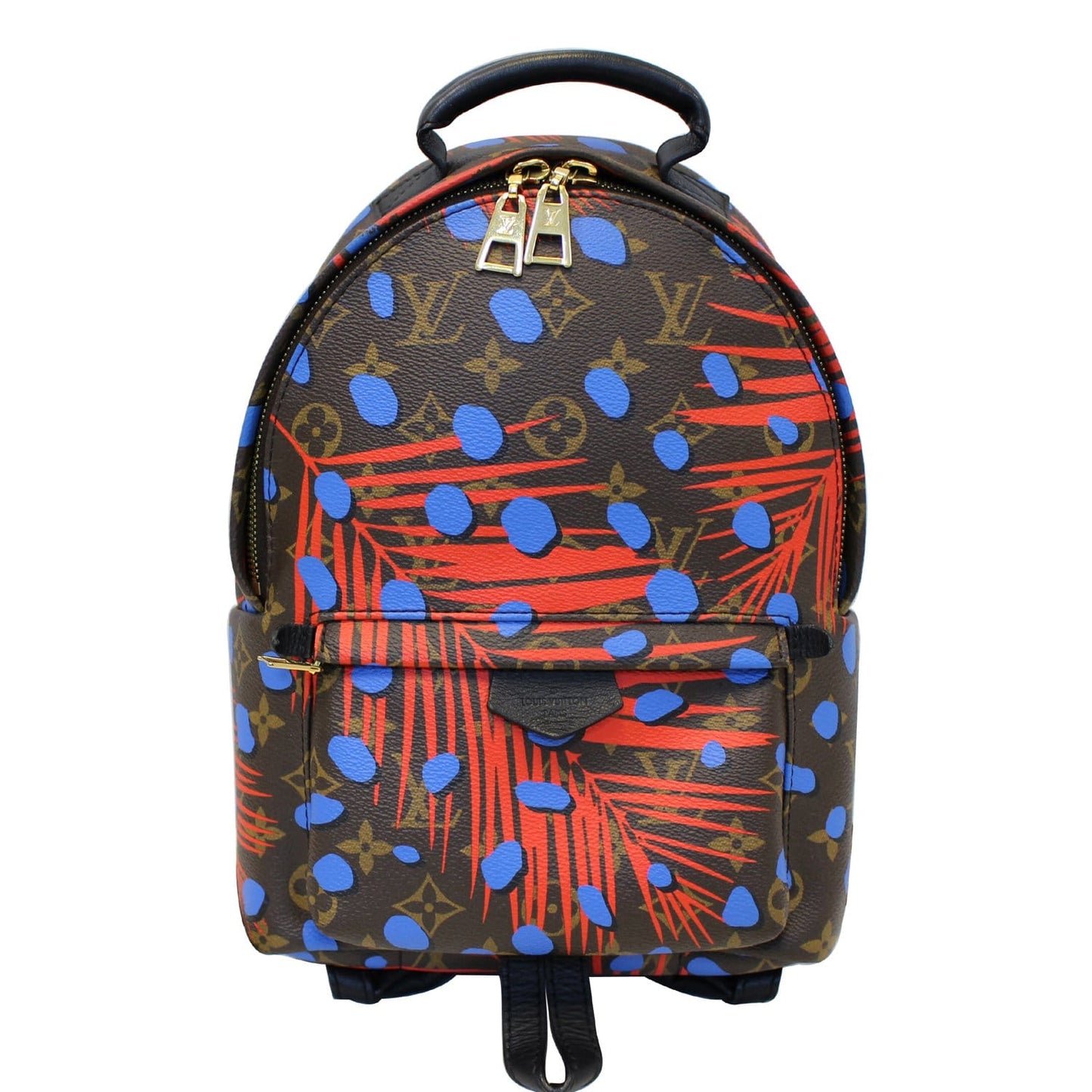 LOUIS VUITTON Palm Springs PM Monogram Jungle Dots Backpack Bag Brown