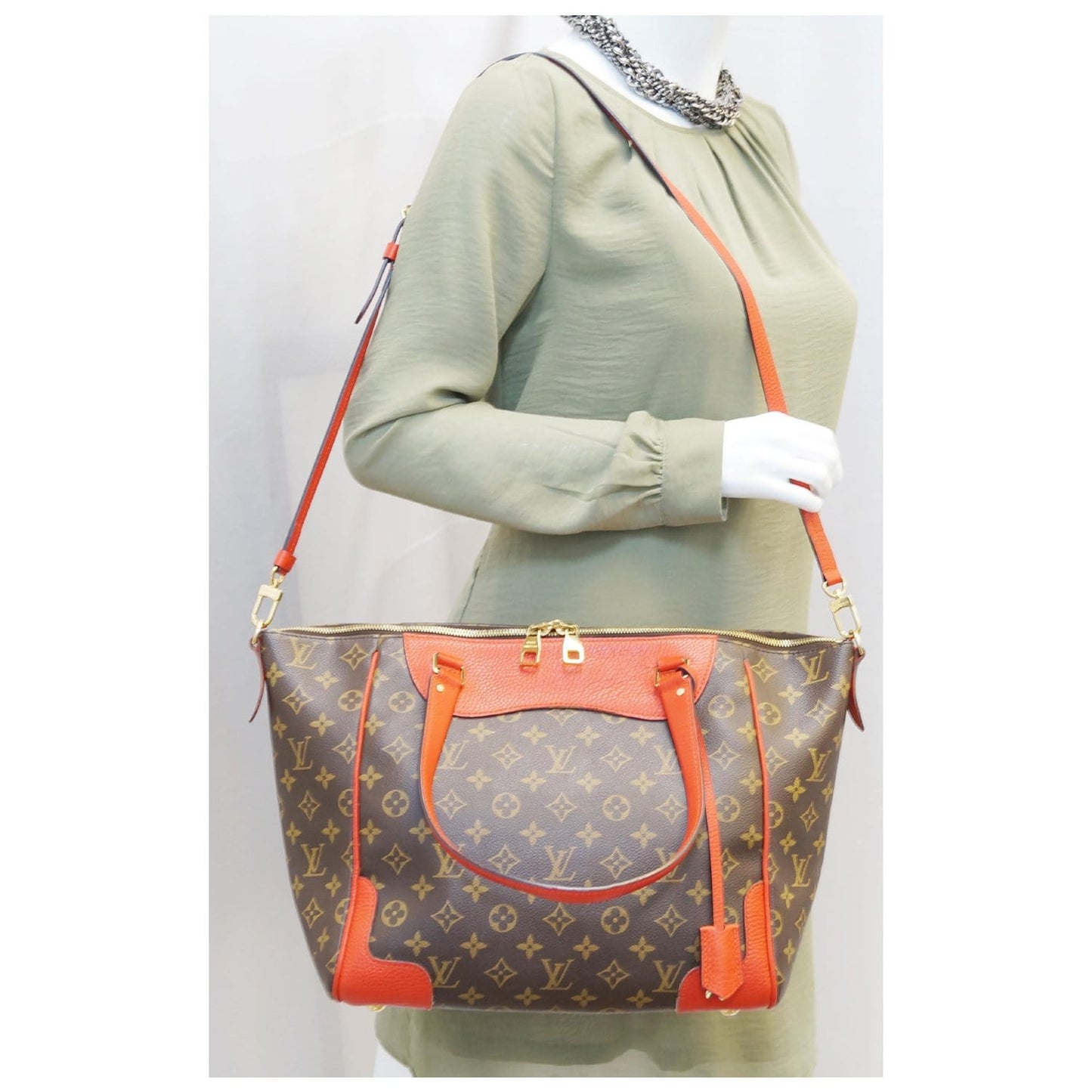LOUIS VUITTON Estrela NM Monogram Canvas Shoulder Bag Cherry