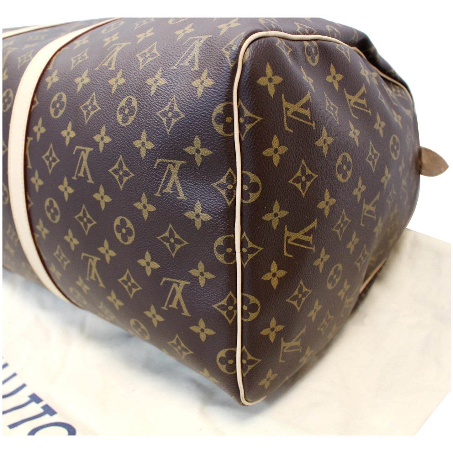LOUIS VUITTON Keepall 55 Monogram Canvas Travel Bag Brown