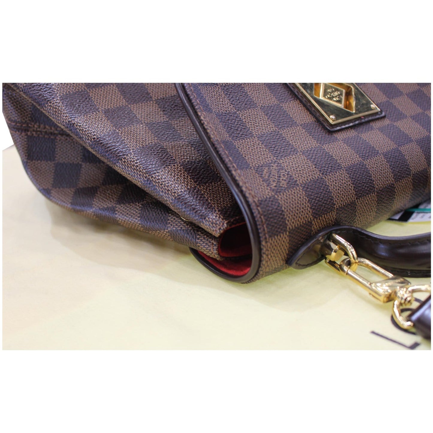 LOUIS VUITTON Bergamo PM Damier Ebene Shoulder Bag Brown