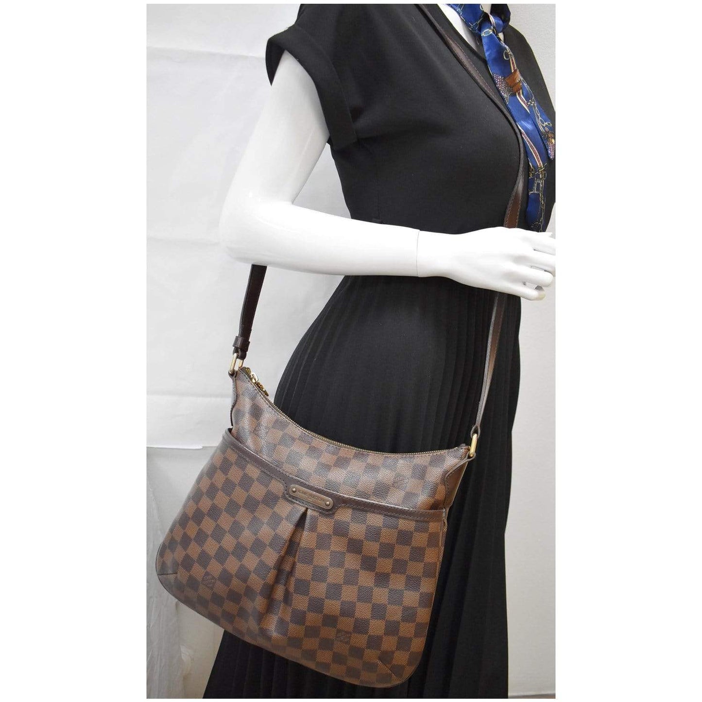 LOUIS VUITTON Bloomsbury PM Damier Ebene Crossbody Bag Brown