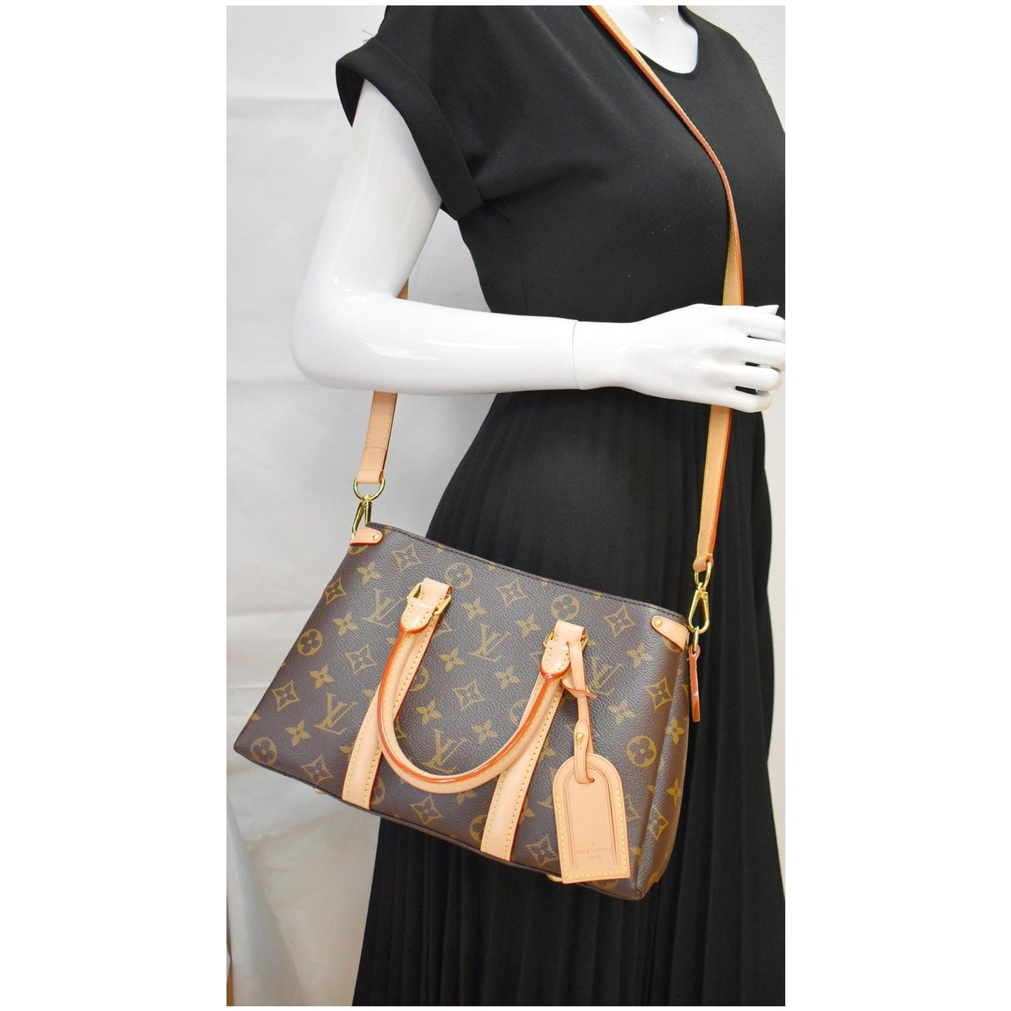 LOUIS VUITTON Soufflot BB Monogram Canvas Shoulder Crossbody Bag Brown