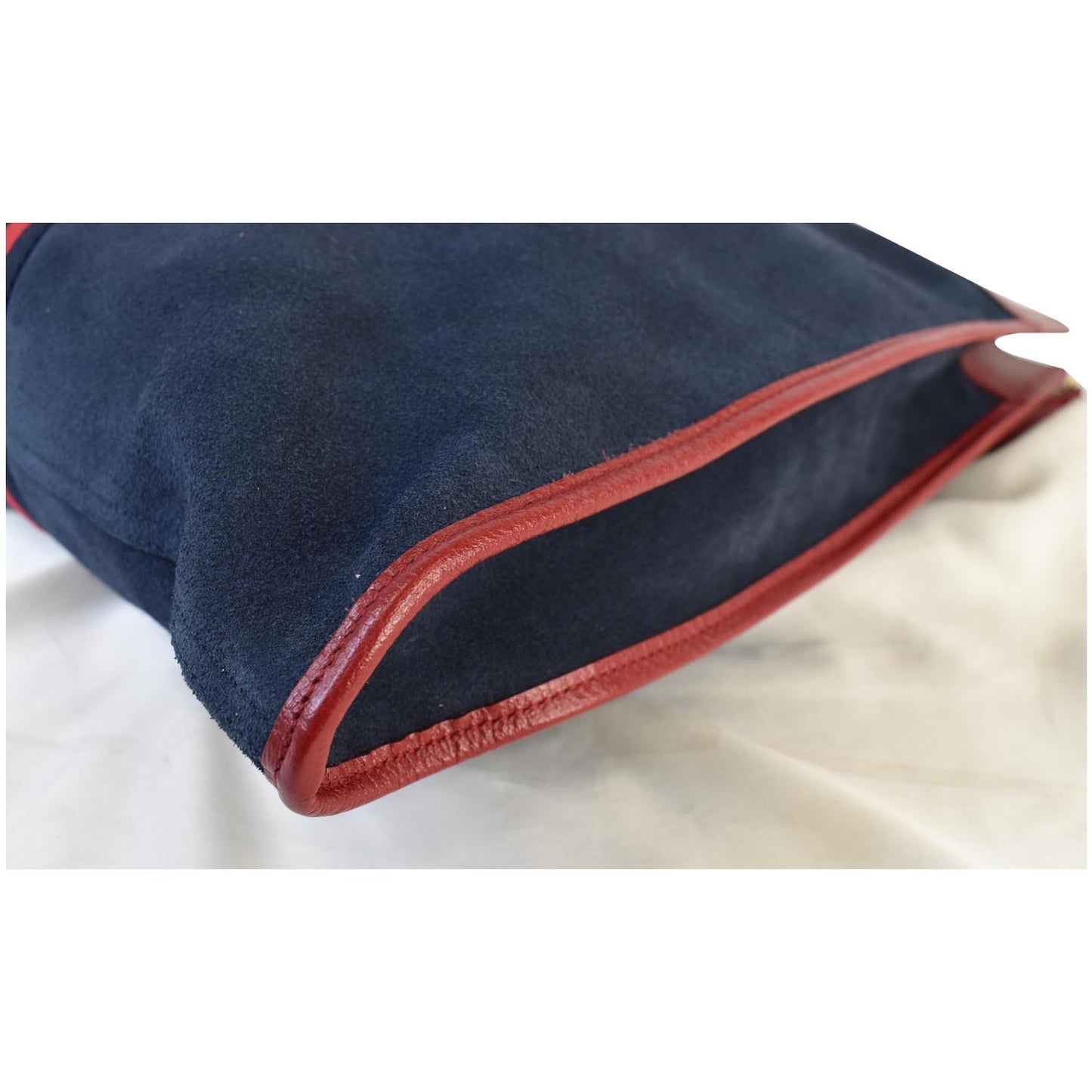 GUCCI Rajah Large Suede Leather Tote Shoulder Bag Navy 537219 - 20% OFF