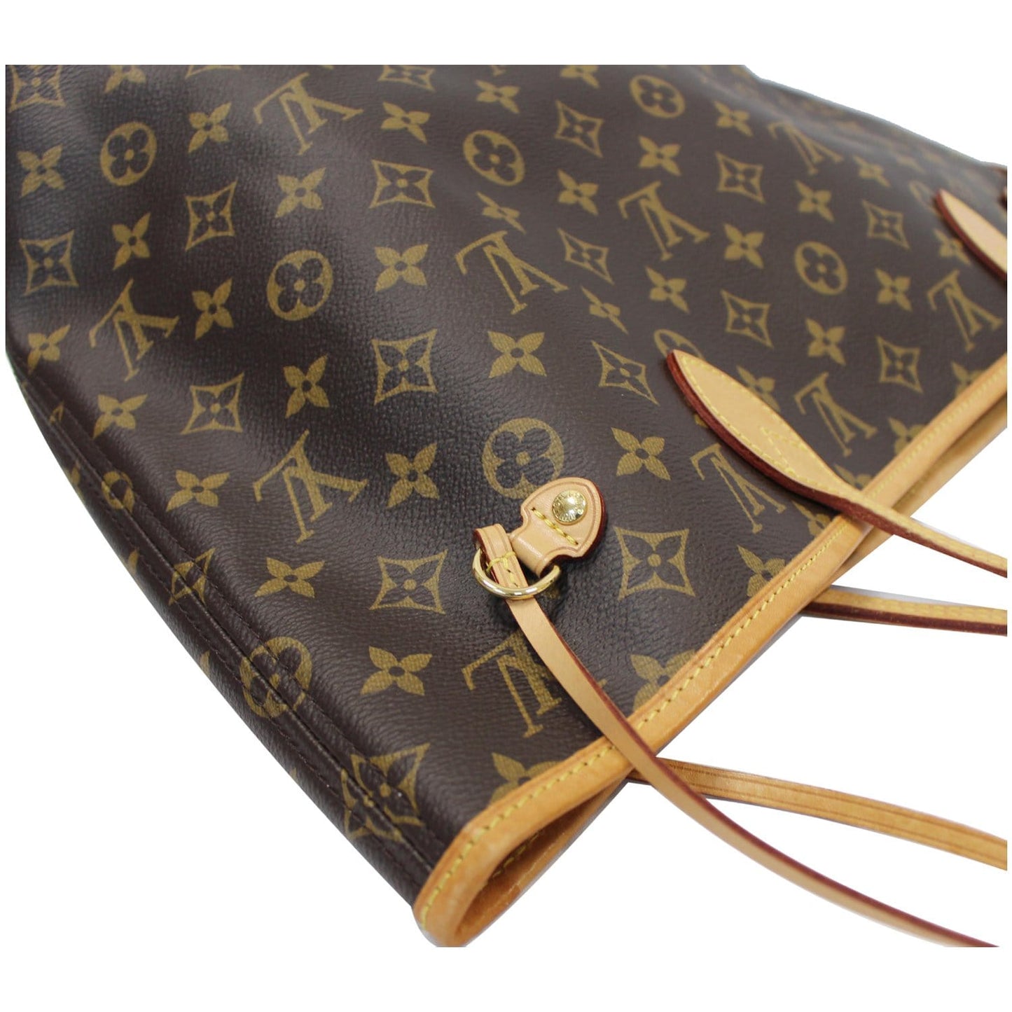 LOUIS VUITTON Neverfull MM Monogram Canvas Tote Bag Brown
