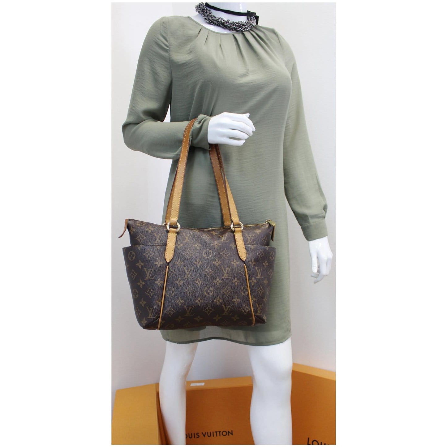 LOUIS VUITTON Totally PM Monogram Canvas Shoulder Bag Brown