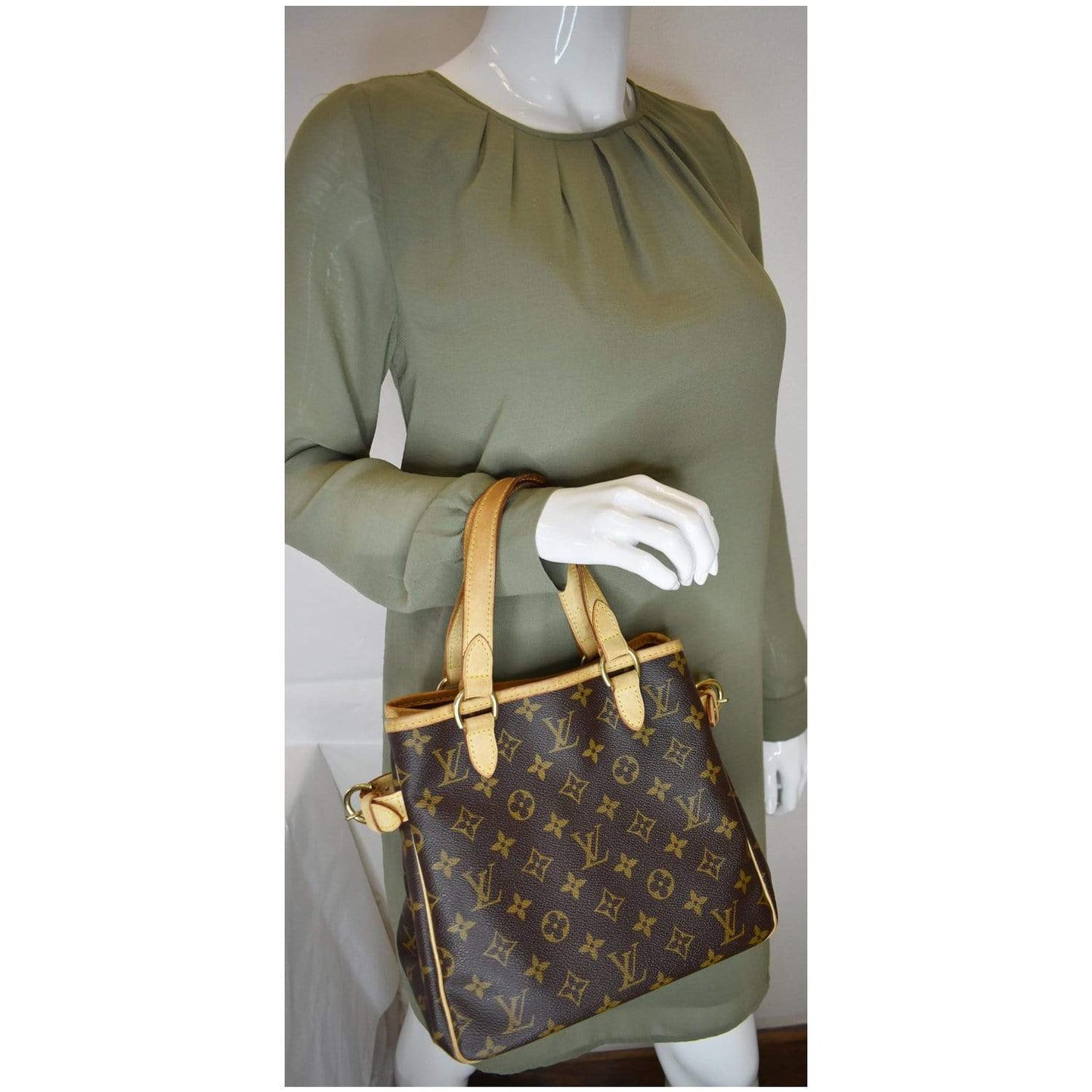 LOUIS VUITTON Batignolles Vertical Monogram Canvas Tote Bag Brown - 25% OFF