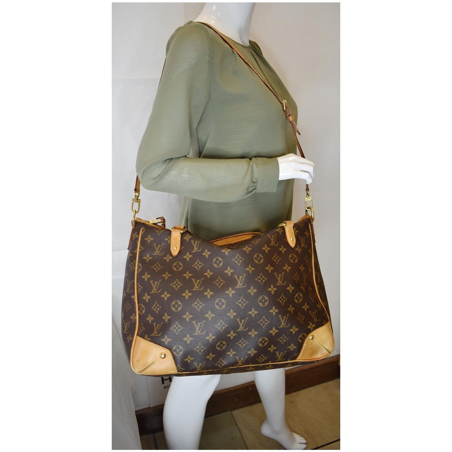 LOUIS VUITTON Estrela GM Monogram Canvas Shoulder Bag Brown