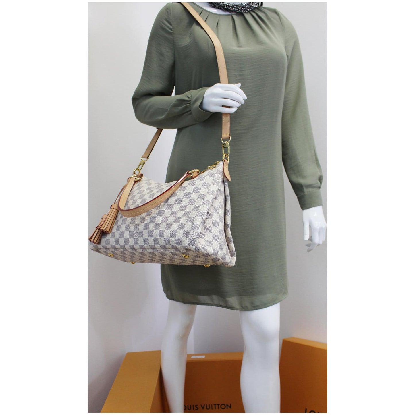 LOUIS VUITTON Lymington Damier Azur Shoulder Bag White