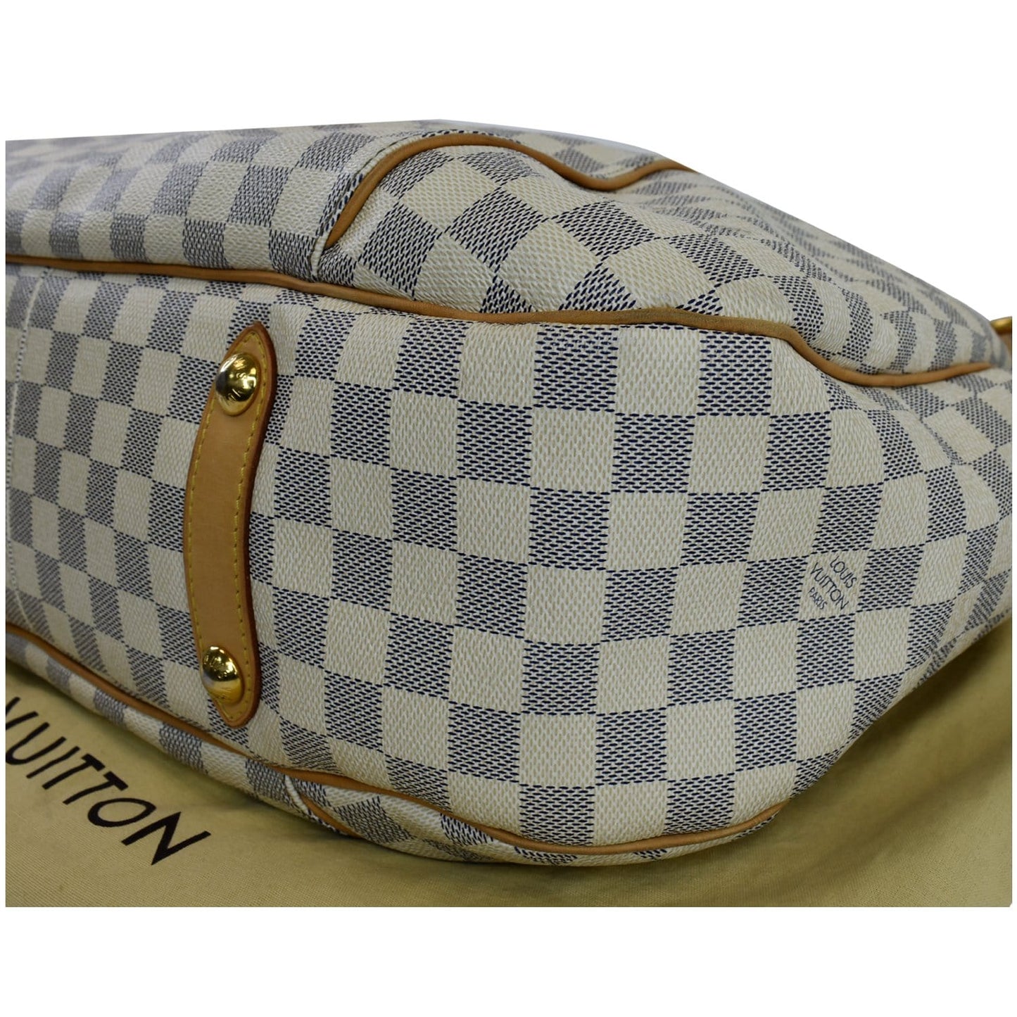 LOUIS VUITTON Galliera GM Damier Azur Shoulder Bag White