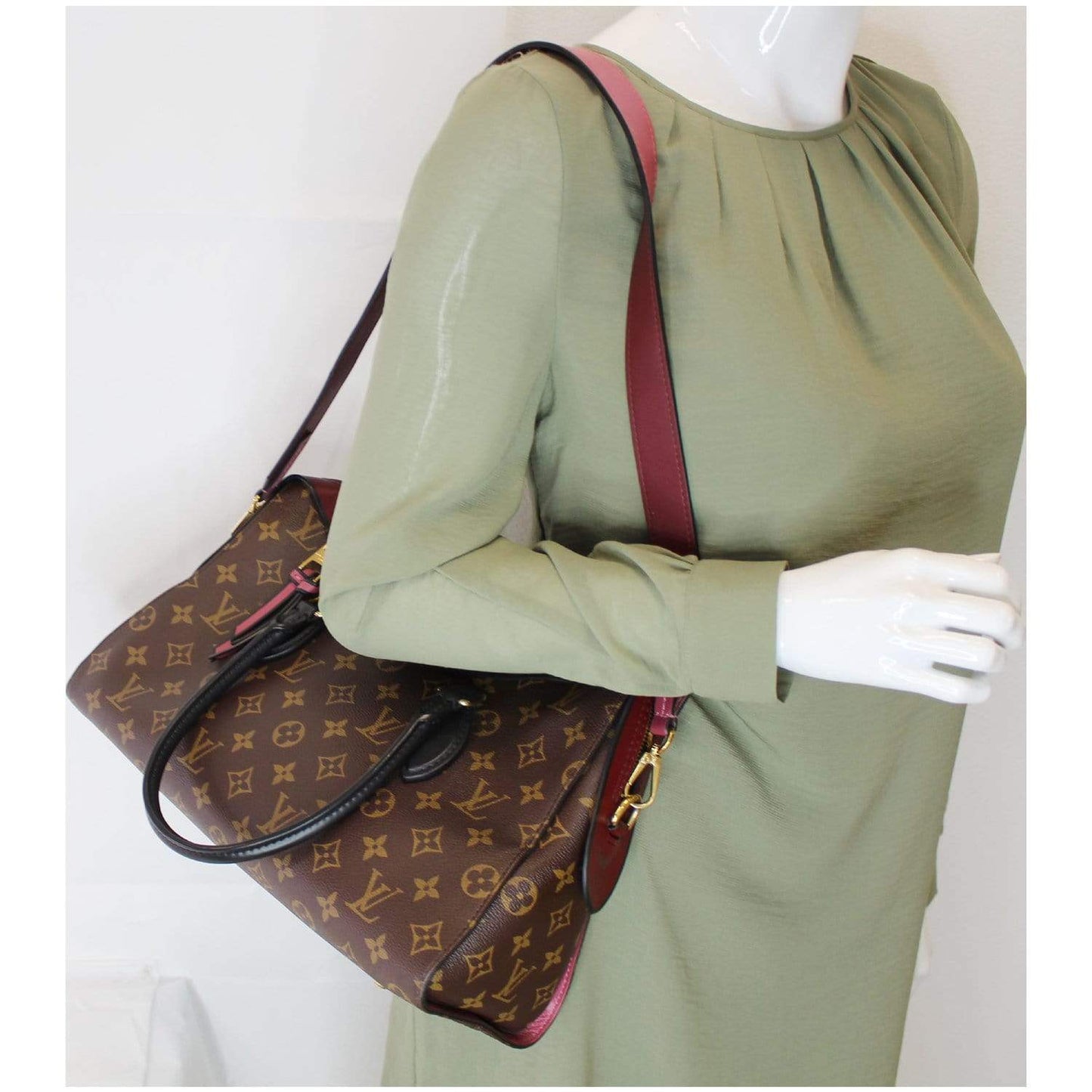 LOUIS VUITTON Tuileries Monogram Canvas Tote Shoulder Bag Brown - 25% OFF