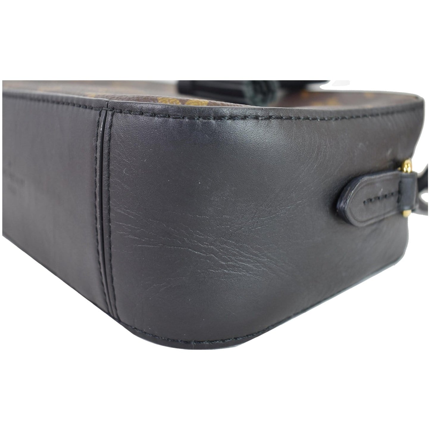LOUIS VUITTON Saintonge Monogram Canvas Shoulder Bag Noir Black