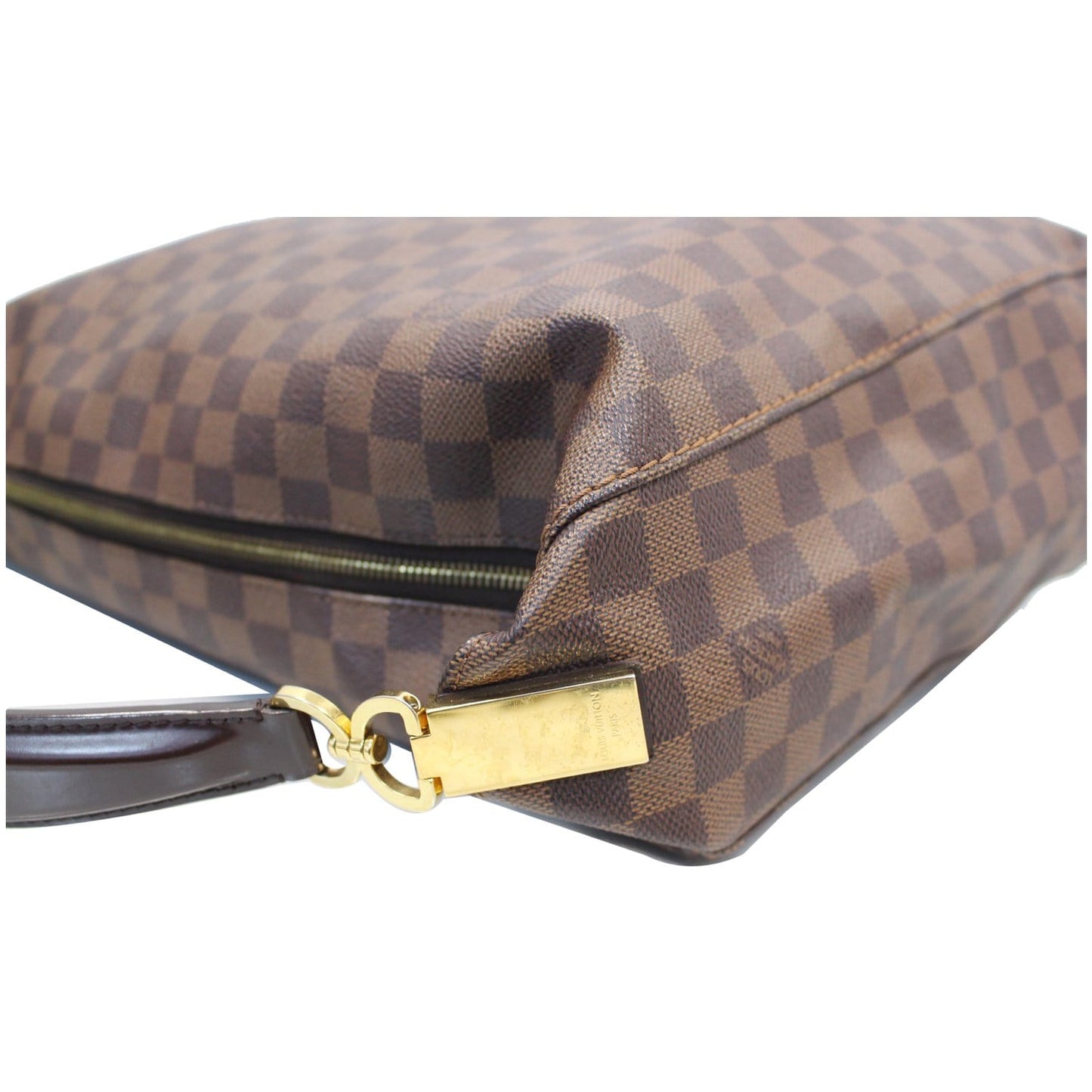 LOUIS VUITTON Portobello GM Damier Ebene Shoulder Bag Brown