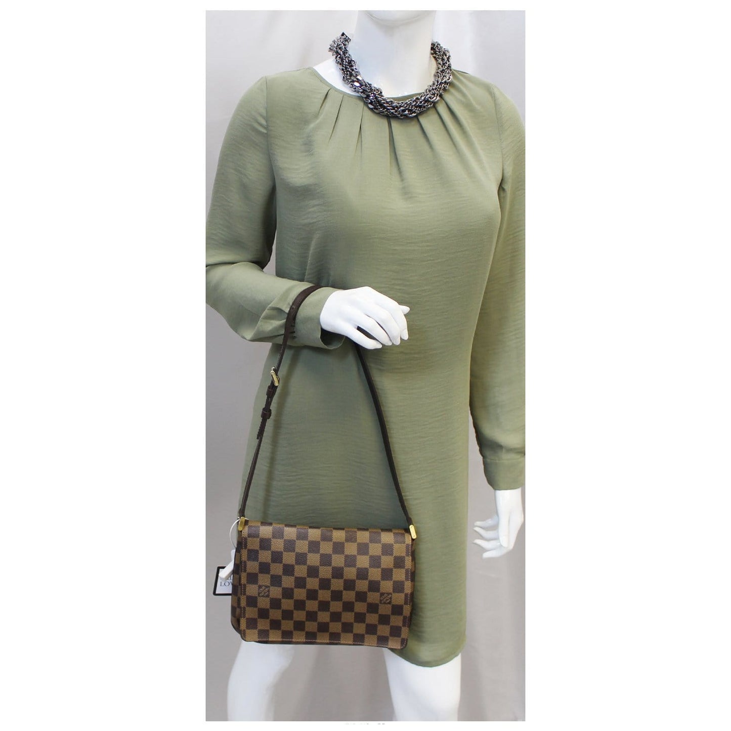 LOUIS VUITTON Musette Tango Damier Ebene Short Strap Shoulder Bag