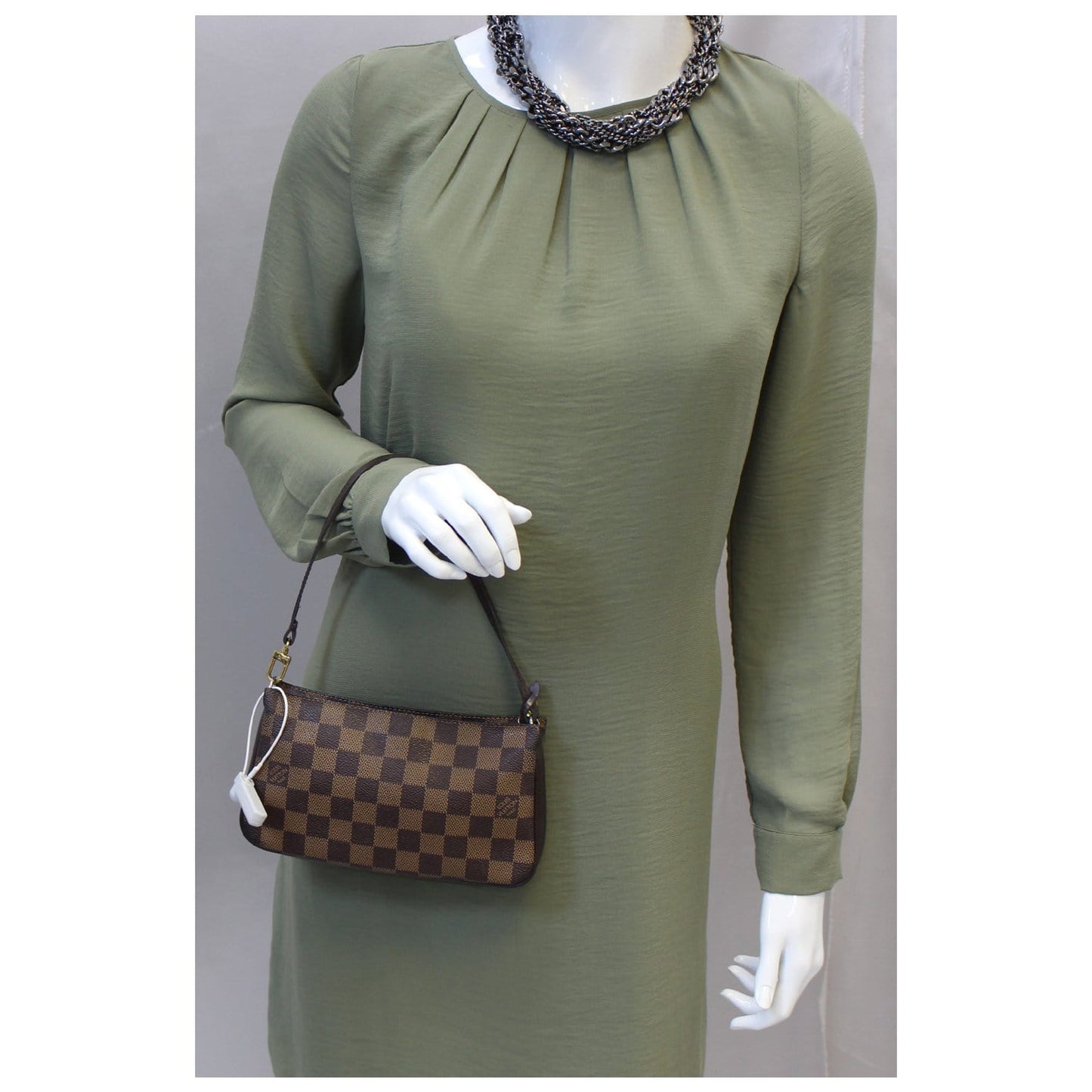 LOUIS VUITTON Damier Ebene Navona Pouch Handbag